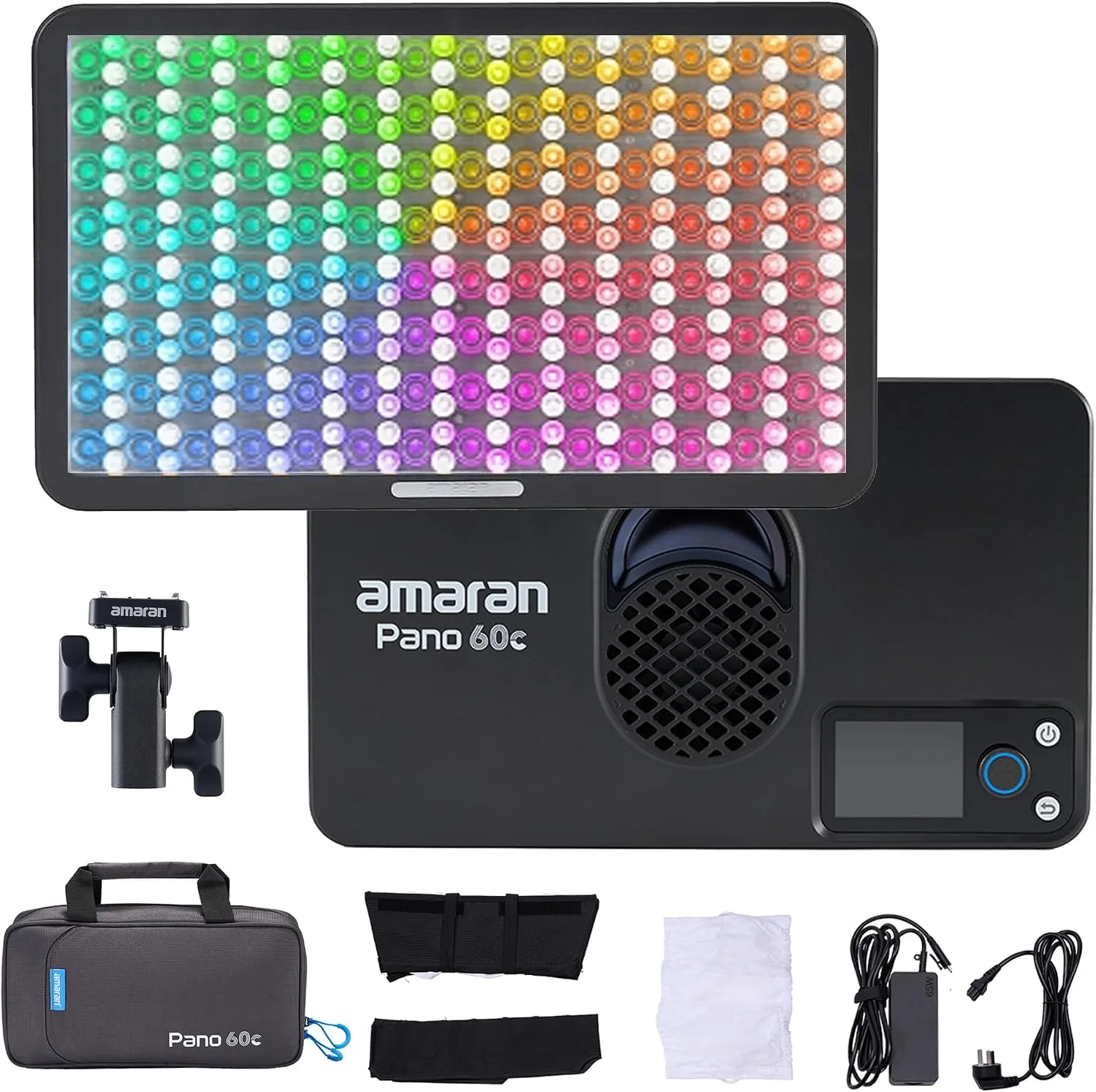 Amaran Pano 60c Kit 60W RGBWW Led Video Panel Light with Softboxes and Bag
