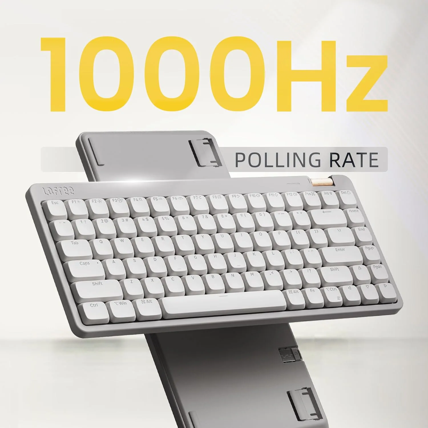 Flow Lite 84 Keys Low Profile Mechanical Keyboard, 75% Swappable Rechargeable Wireless Keyboard with 2.4G Receiver, Bluetooth and Wired Connection for Windows, Mac/ Specter Linear Switches (Flamingo)