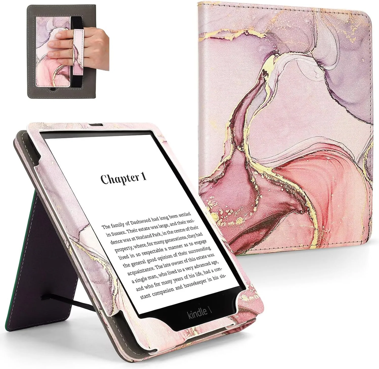 Case for 6" Kindle Paperwhite (10th/7th/6th/5th Generation), Pink Marble