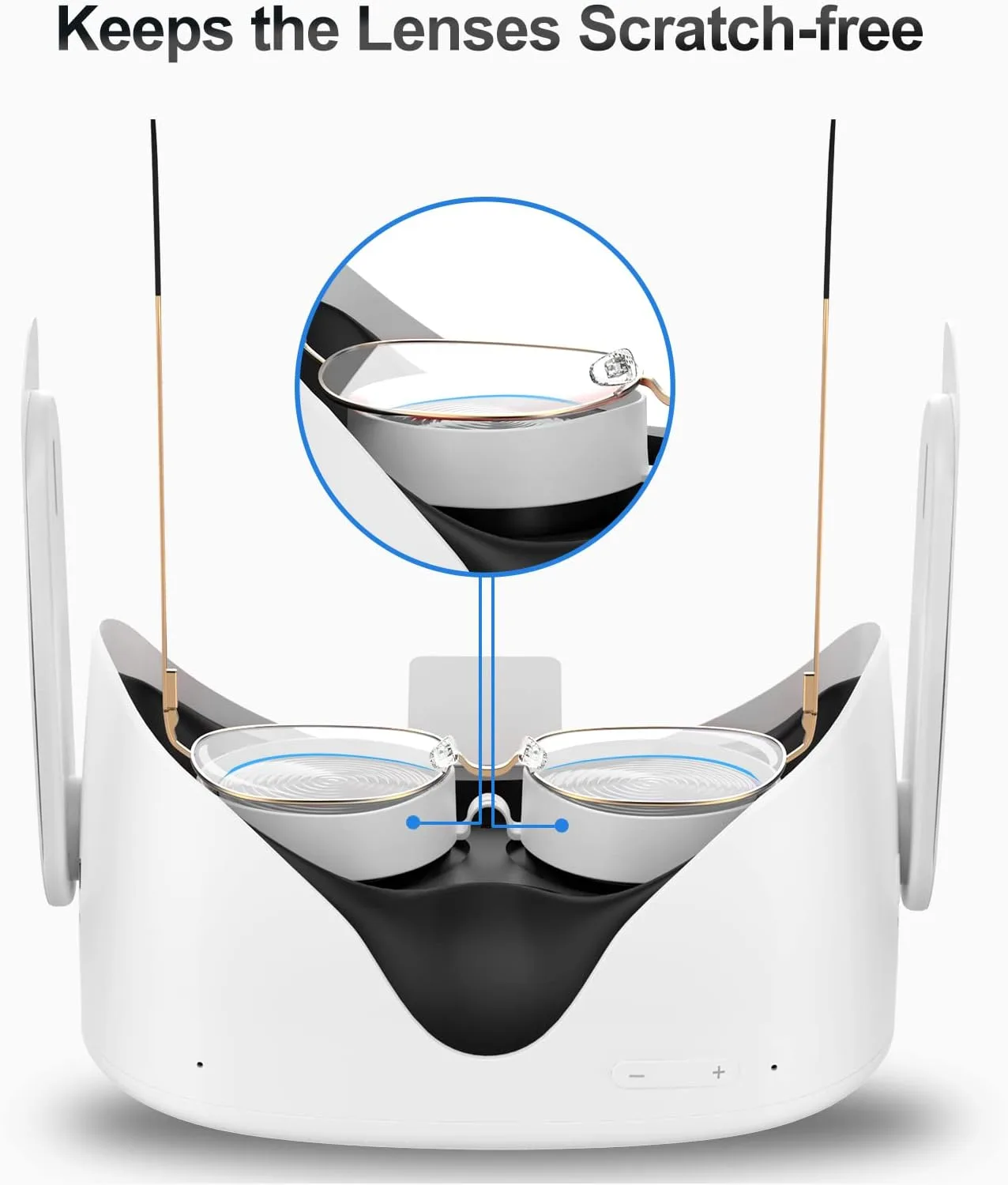 SUPERUS Lens Protector Compatible with Oculus/Meta Quest 2, Glasses Spacer - Anti-Scratch VR Accessories to Prevent Your Glasses from Scratching VR Lenses (White)