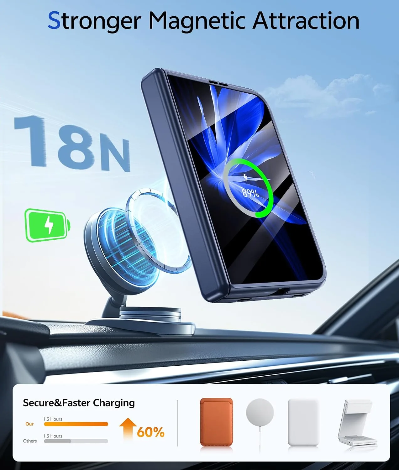 for iPhone Duo Case with Built-in Tempered Glass Screen Protector