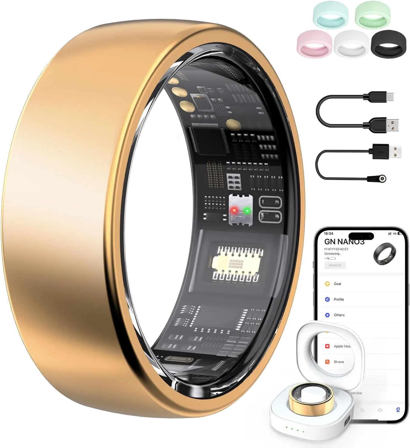 AI Smart Ring for Women Men, Health Ring with AI Health Analysis