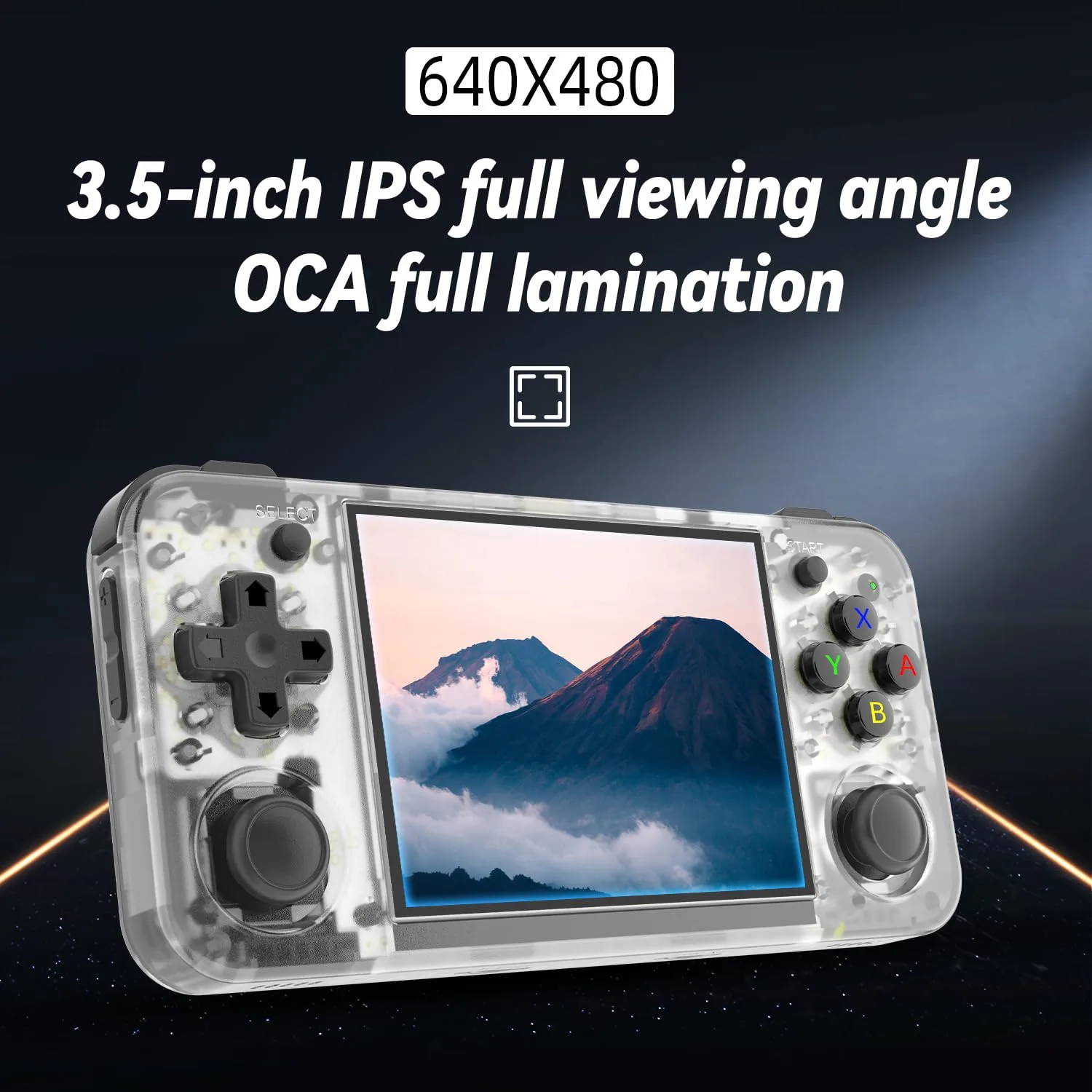 RG35XX H Retro Handheld Game Console Linux System 3.5''IPS Screen 64G TF Card with 3545+ Preinstalled Games RG 35XXH Portable Gaming Console RG35XXH Support 5G WiFi Bluetooth HDMI White