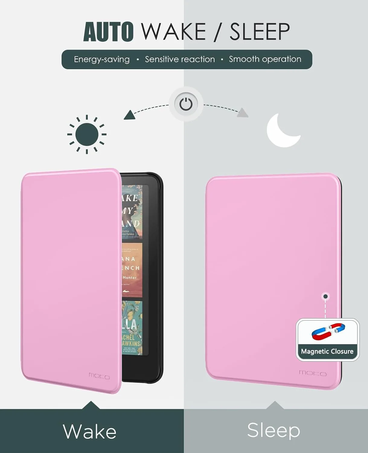 MoKo Case for 7" Kindle Paperwhite 12th Gen&Colorsoft 2024, Nosegay Pink