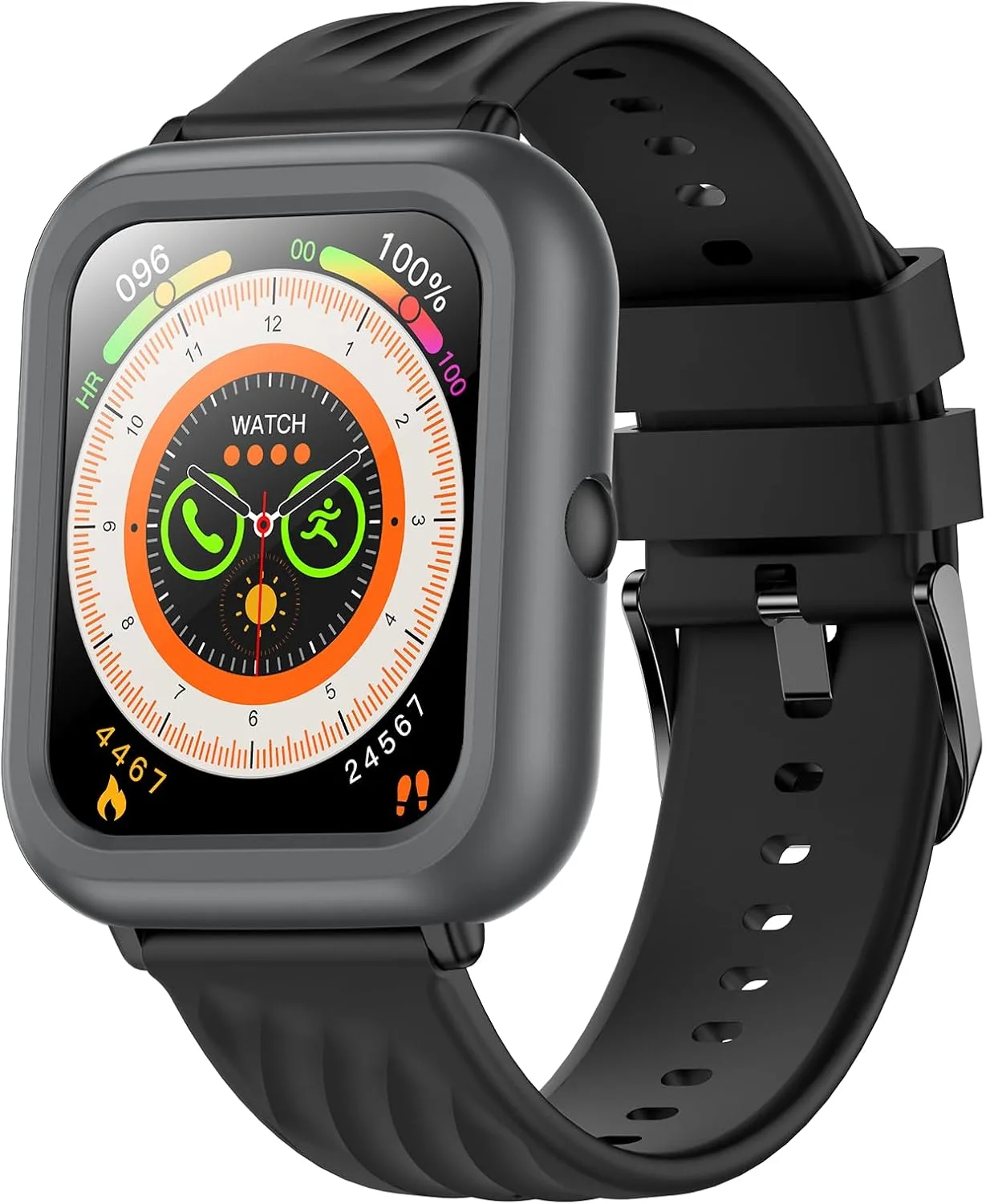 Smart Watch for Men with case, Fitness and Sleep Trackers with 1.83" HD, Relax Mode/Heart Rate/Sleep Monitor, IP67 Waterproof, Bluetooth Call & Music Control Fitness Watch for iPhone/Android