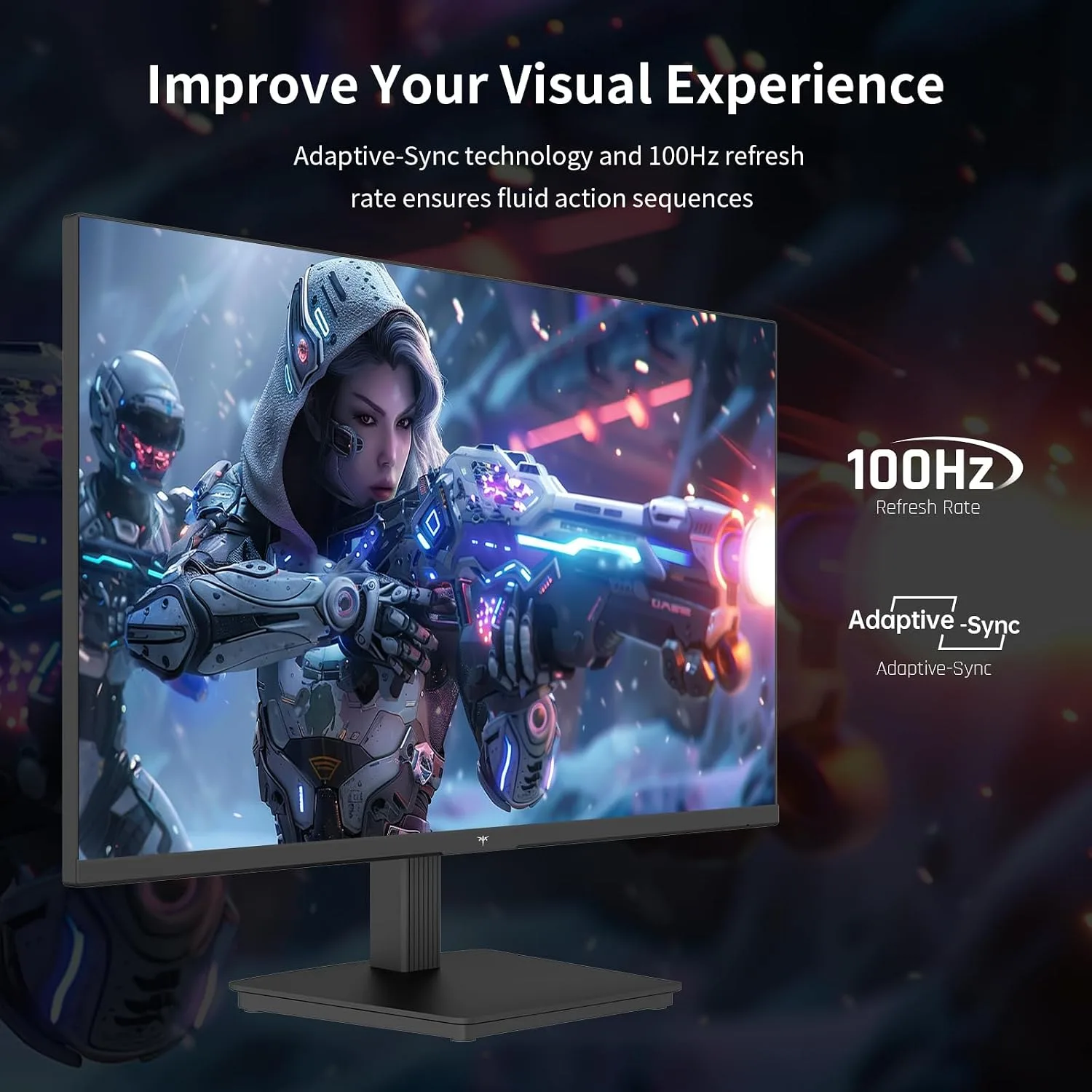 KTC 24 Inch QHD IPS Computer Monitor, 100Hz Zero-Frame 2K for Gaming Office