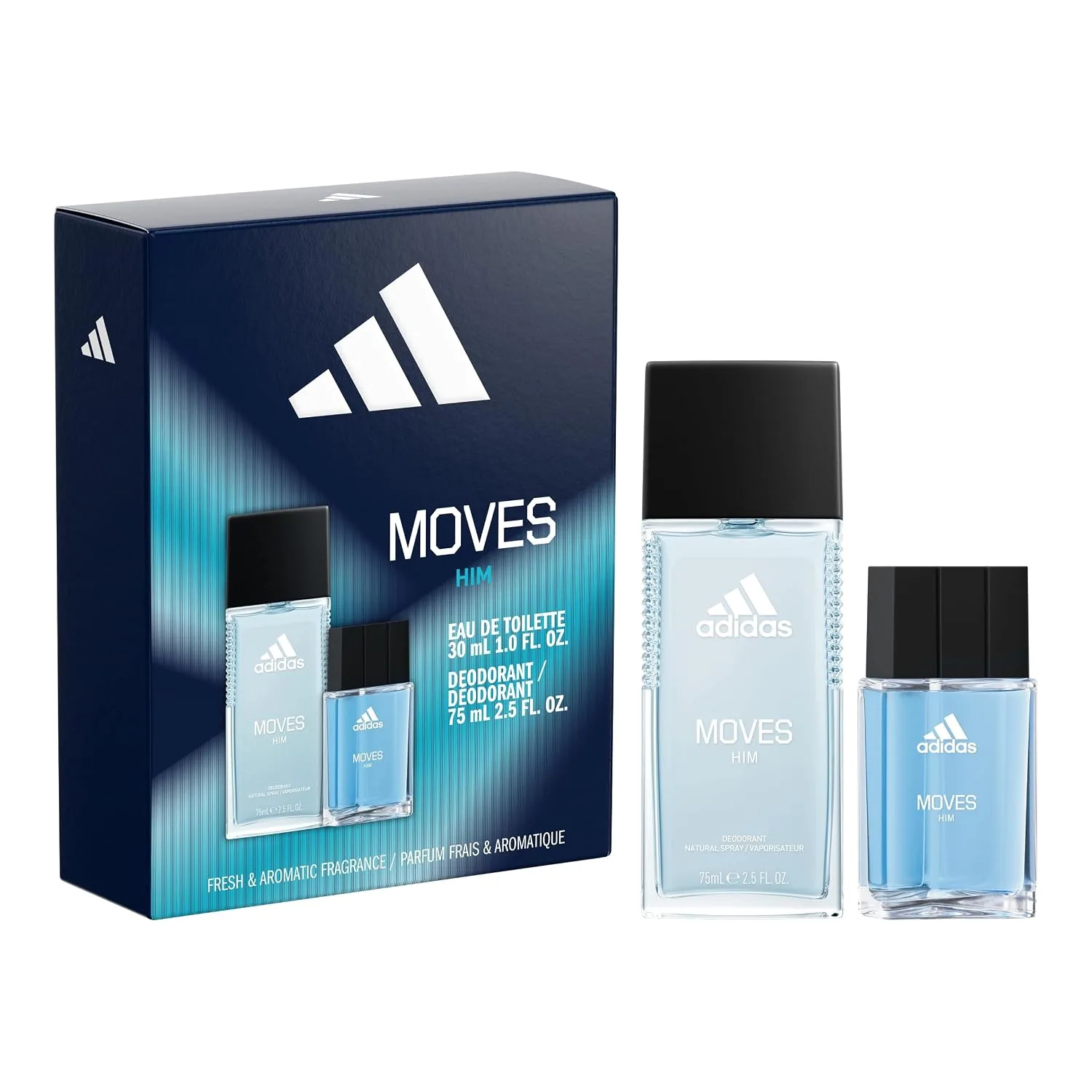Set de fragancias Adidas Moves for Him EDT 30 ml + Body Fragrance 75 ml