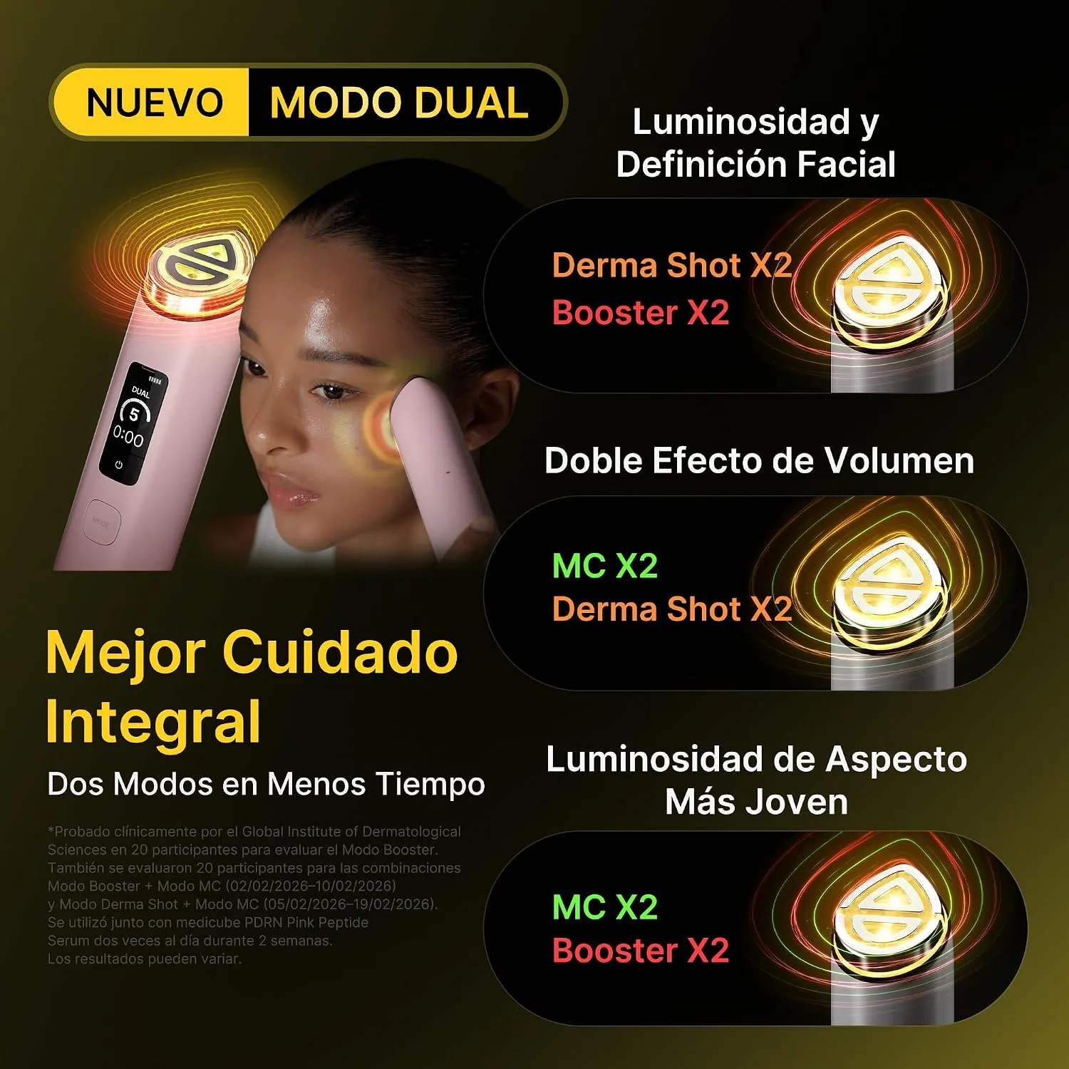 medicube Booster Pro X2™ - 7 in 1 Glow Beauty Device, 2X Glow Care, Pink