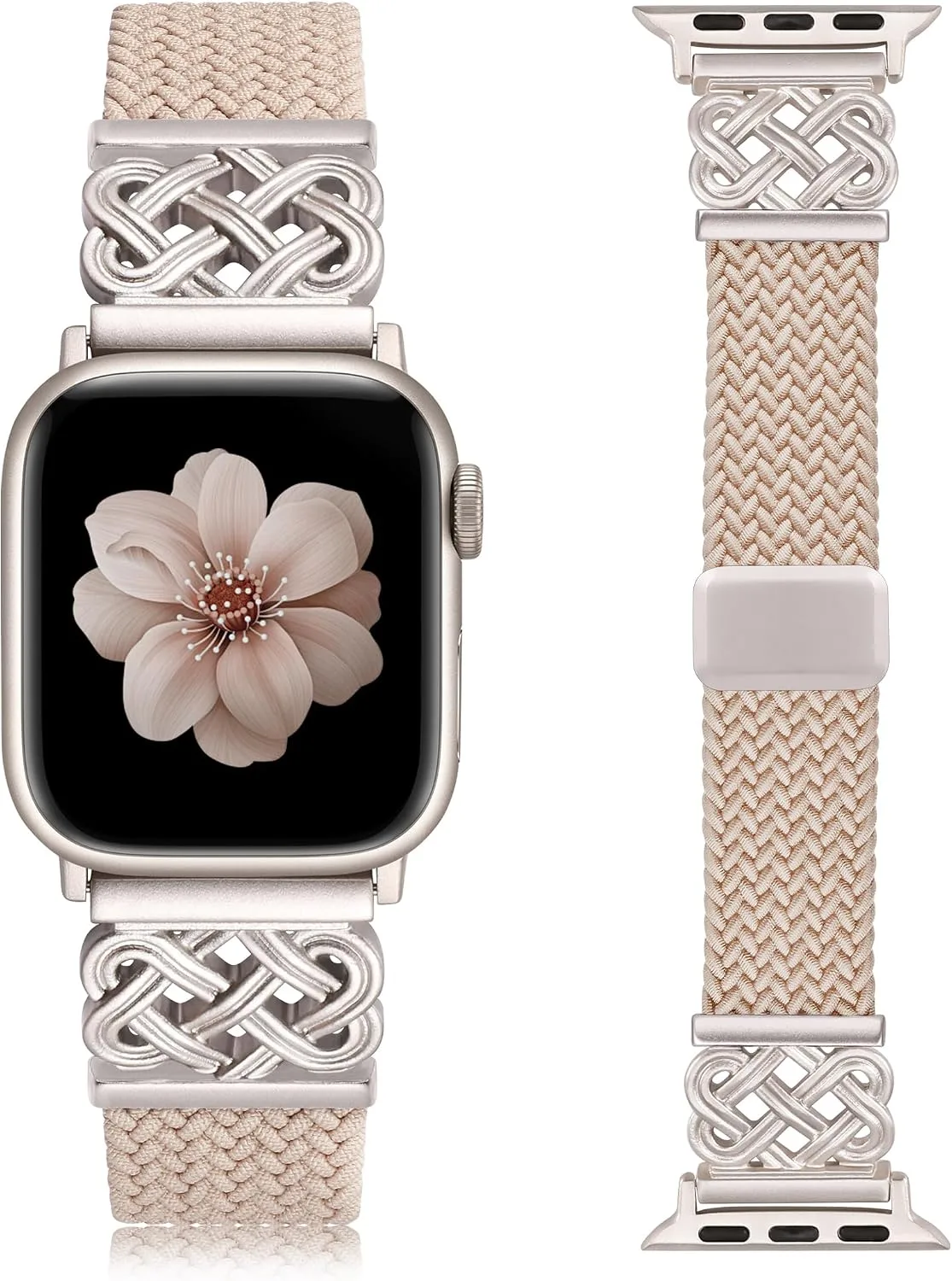 Correa trenzada elástica con cierre magnético para Apple Watch unisex