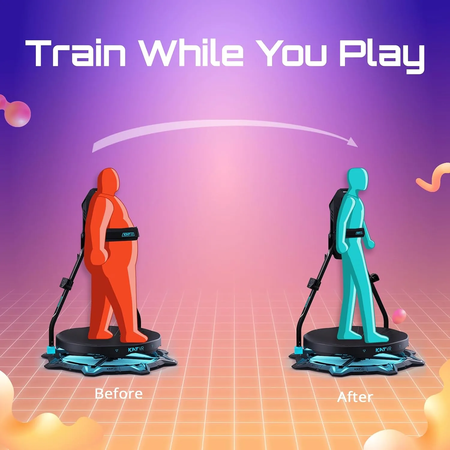 KAT Walk C2 VR Series | 360° Omnidirectional Walking Pad & Accessories for Immersive VR Gaming & Fitness | Compatible with SteamVR, Quest, Oculus | Plus E | US Size 10