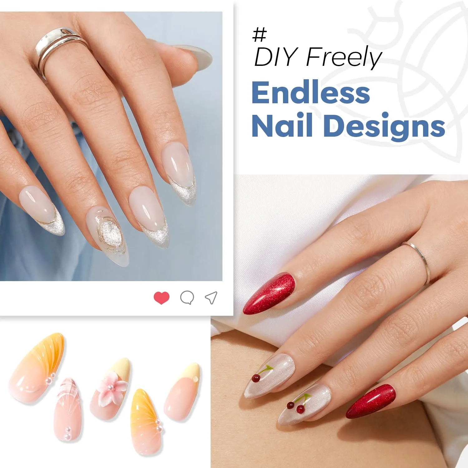 Modelones Medium Almond Nail Tips 360pcs Pre-shaped Full Cover False Nails