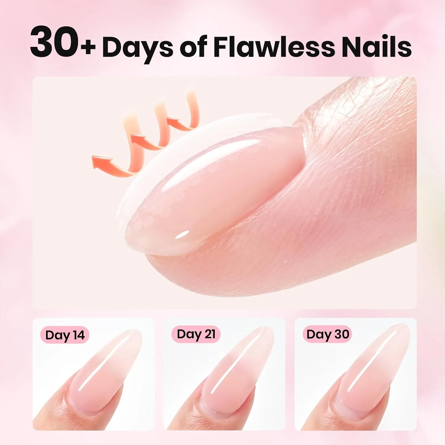 Beetles Hard Gel Nail Extension Kit, 3 Colors with Medium Oval Tips