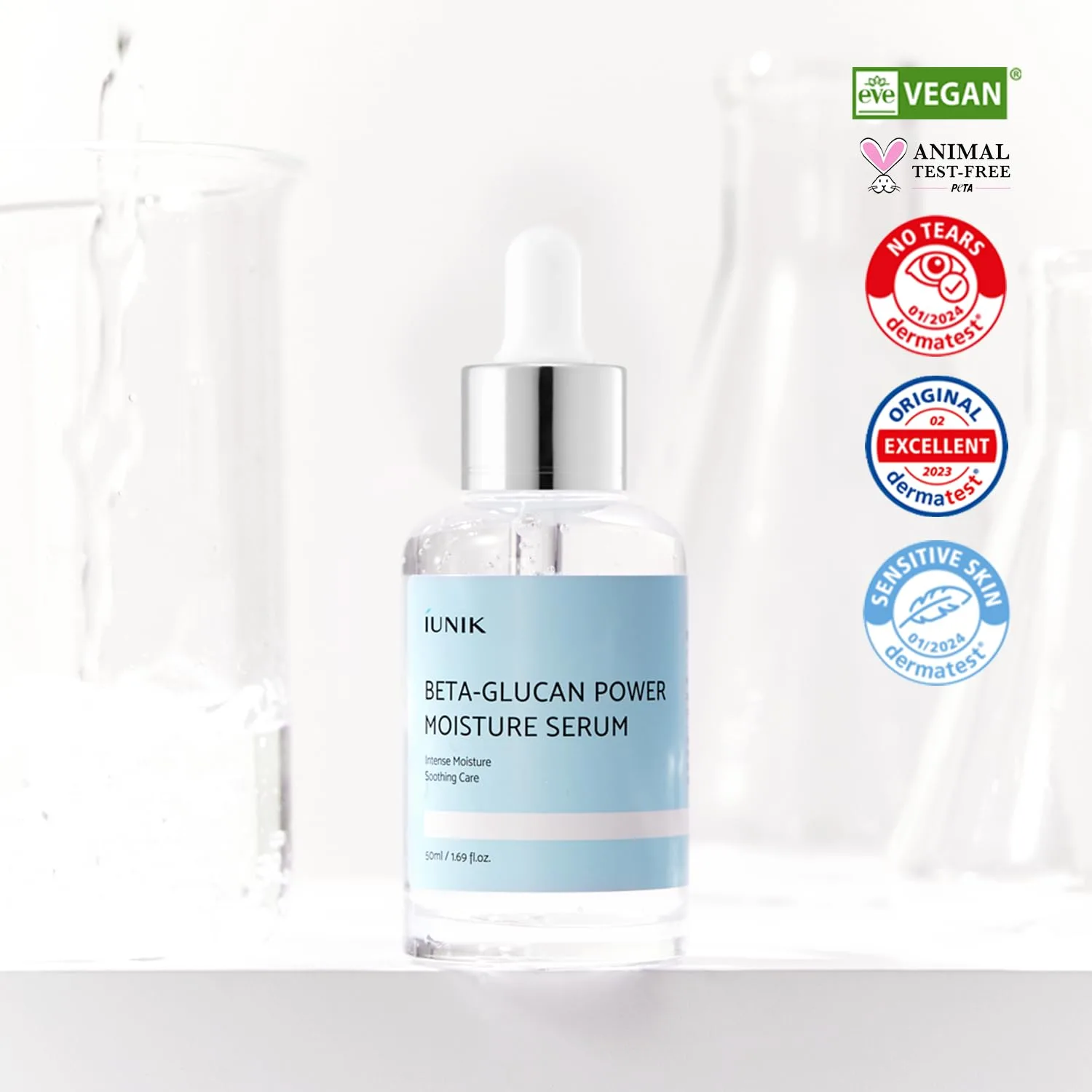 IUNIK Beta-Glucan Power Moisture Serum - Deep Hydration 1.69 fl oz