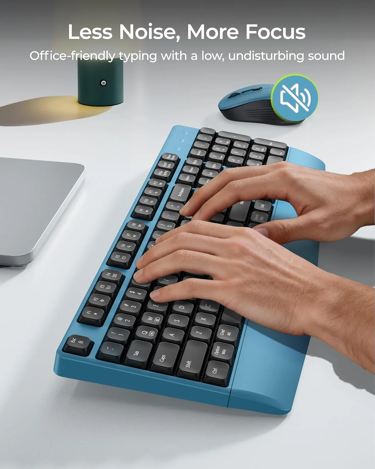 seenda COE200 Wireless Bluetooth Keyboard and Mouse Combo with Wrist Rest