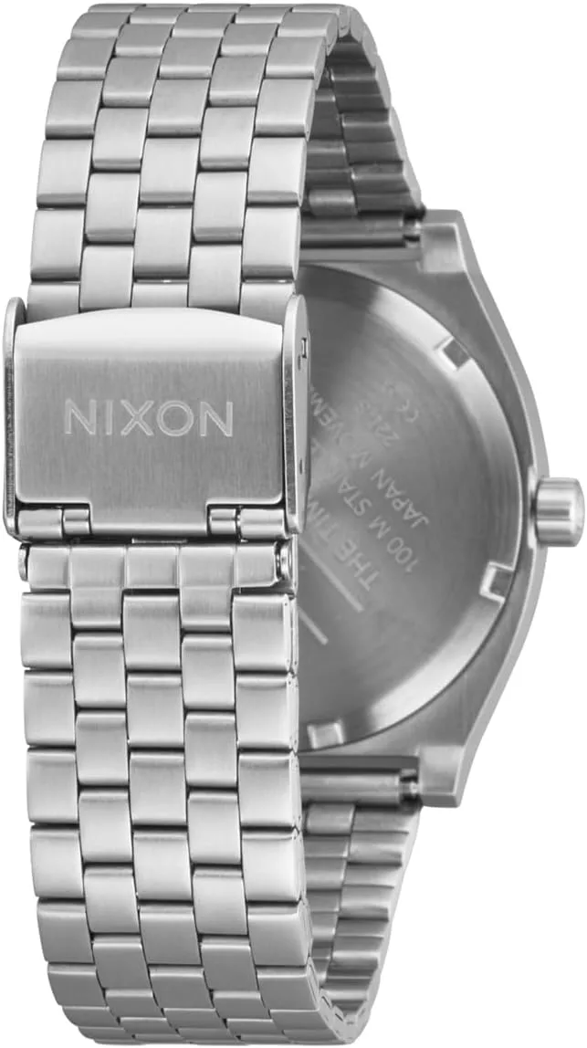 NIXON Time Teller A045 - 100m Water Resistant Men's Analog Fashion Watch (37mm Watch Face, 19.5mm-18mm Stainless Steel Band)