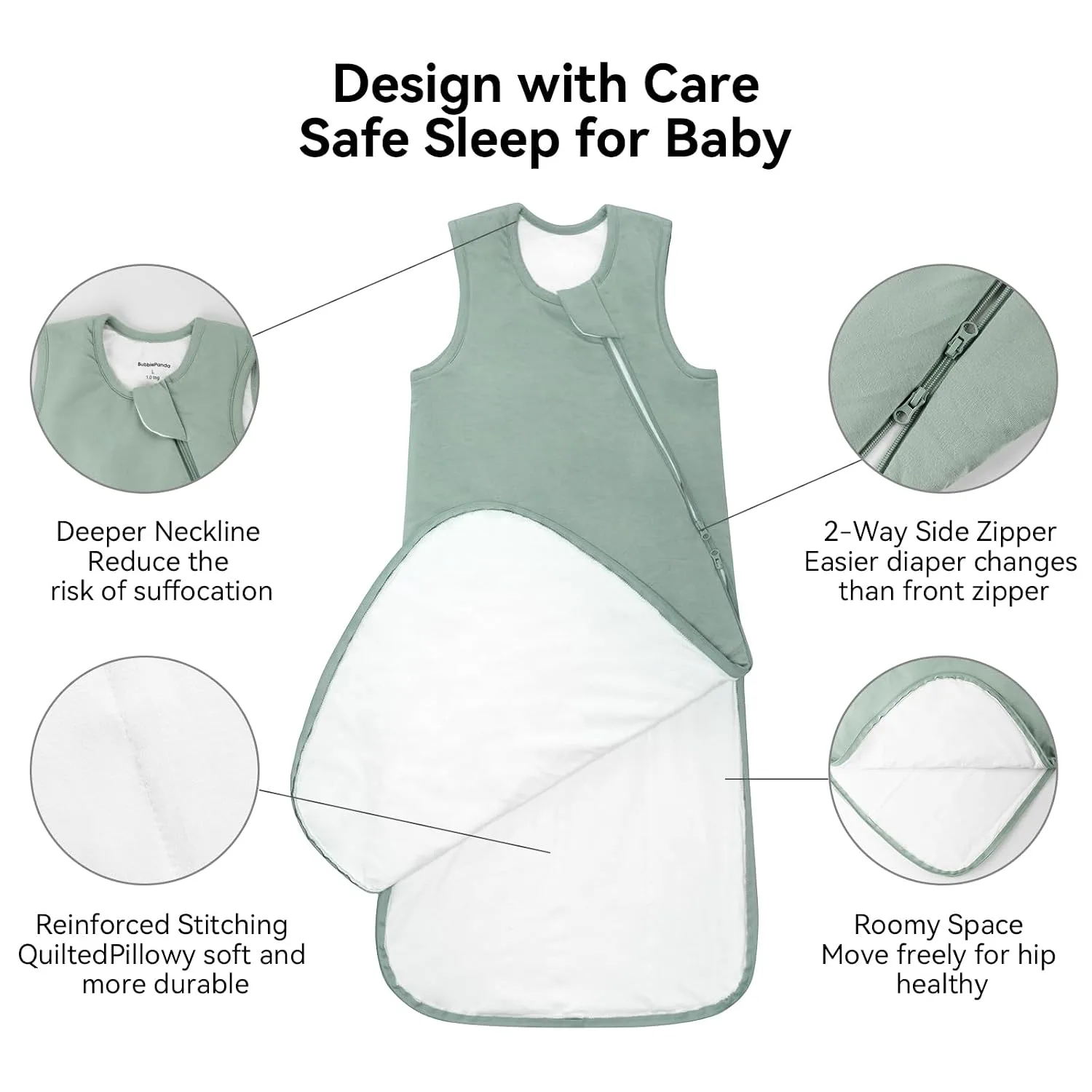 Okayinn BubblePanda Rayon Made from Bamboo Sleep Sack 18-24 Months 1.0 Tog Toddler