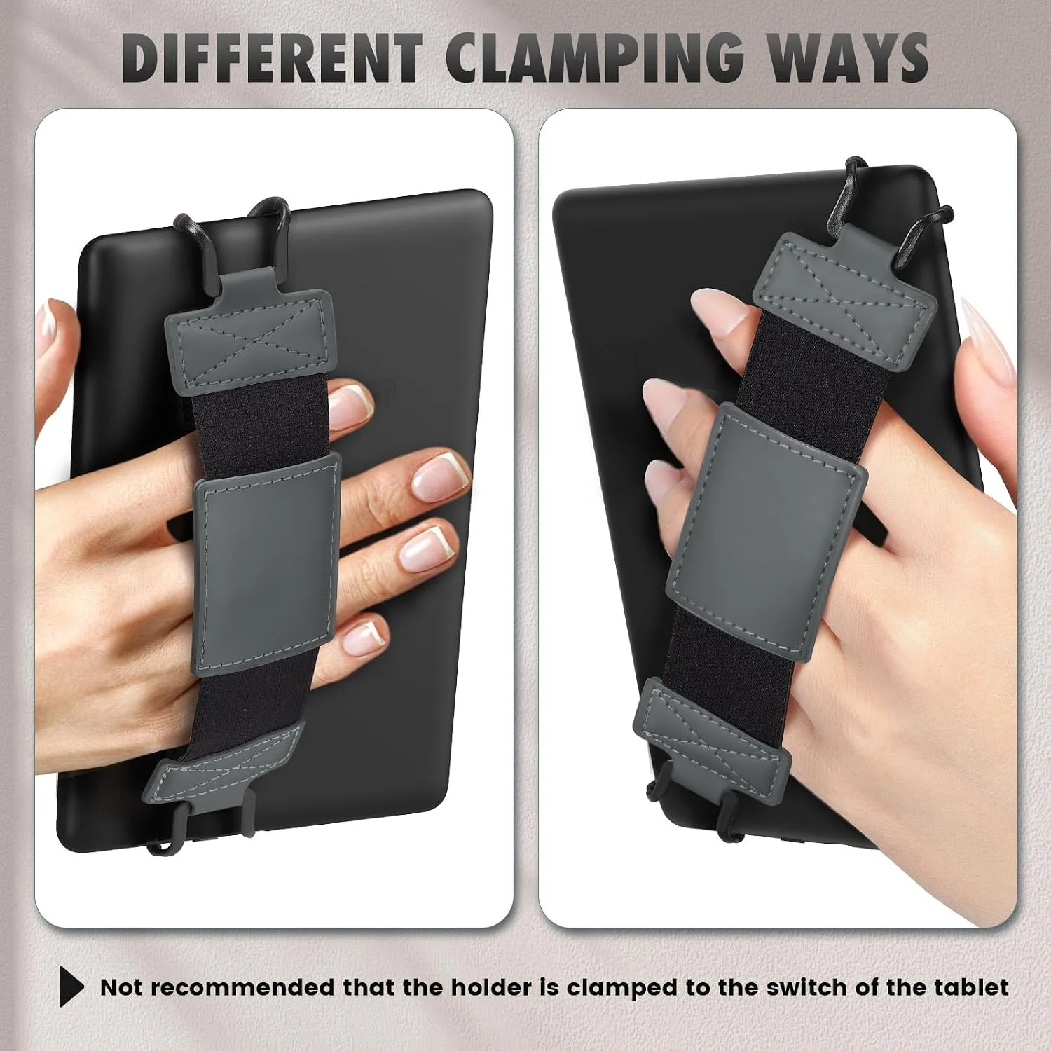 MoKo Soft Hand Strap for 6-8" Kindle eReaders Fire Tablet, Space Gray