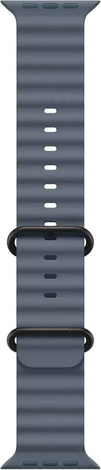 Apple Watch Band - Ocean Band - 49mm - Translucent Black - Natural Titanium