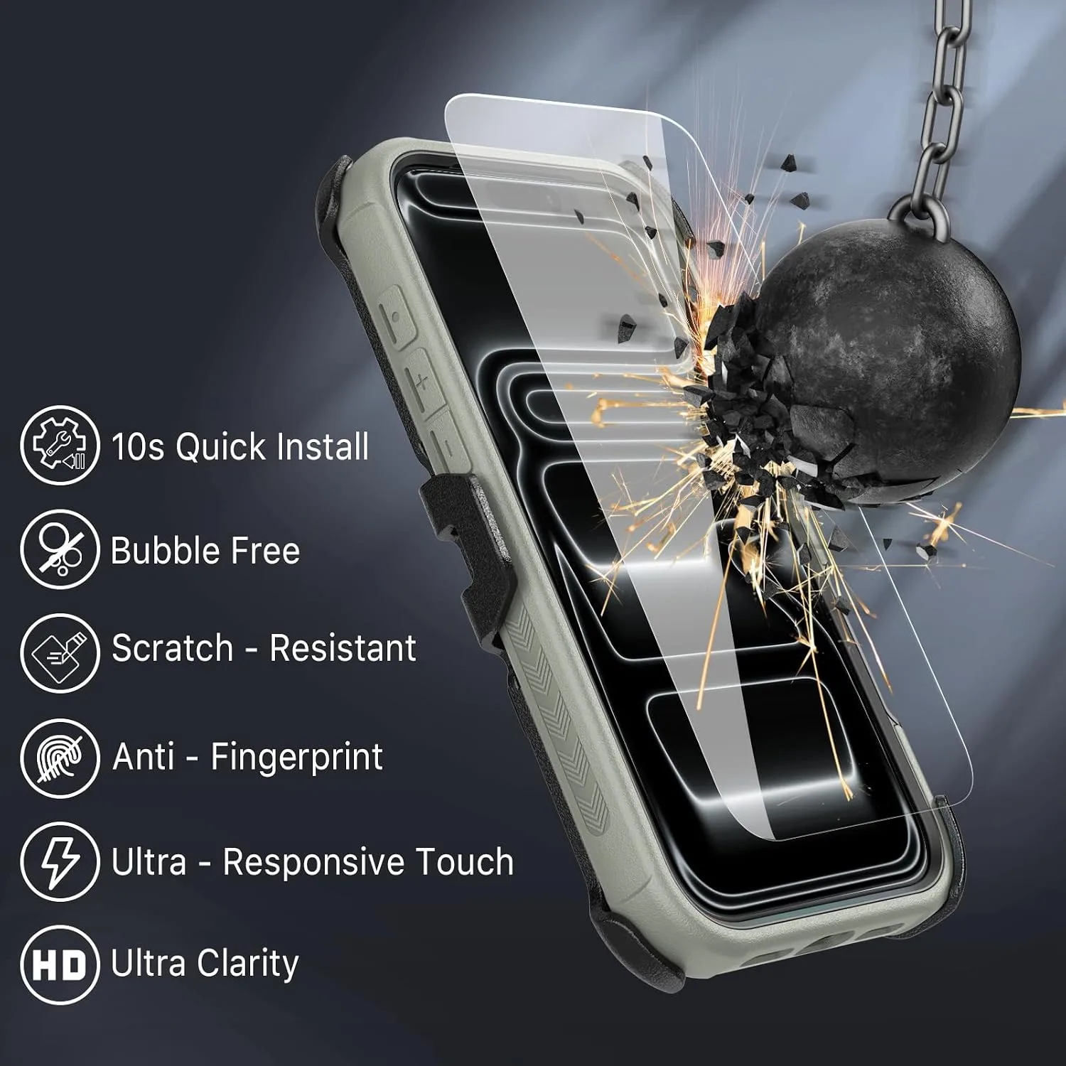 M MYBAT PRO for iPhone 17 Pro Max Case with Belt Clip Holster