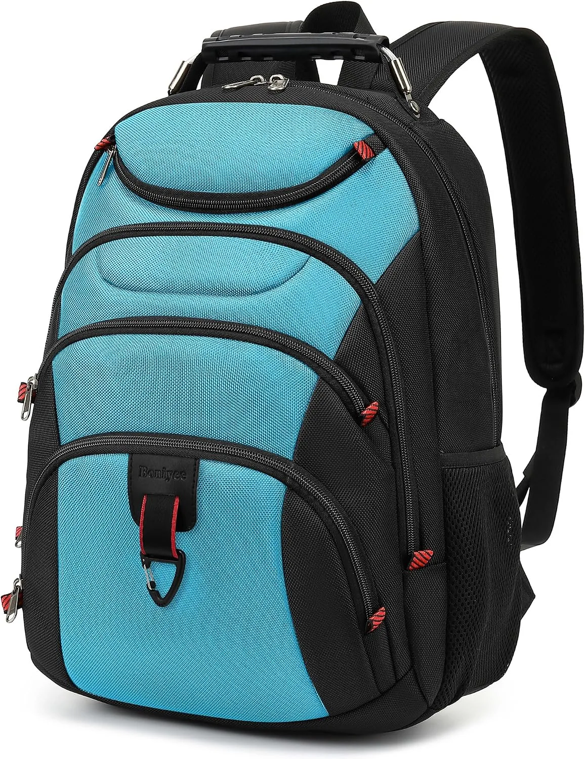 Mochila para laptop Boavan 15.6 pulgadas con puerto USB impermeable azul cielo y negro