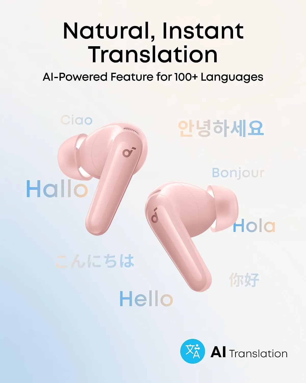 Soundcore P31i by Anker Translation Earbuds with Real-Time Adaptive ANC