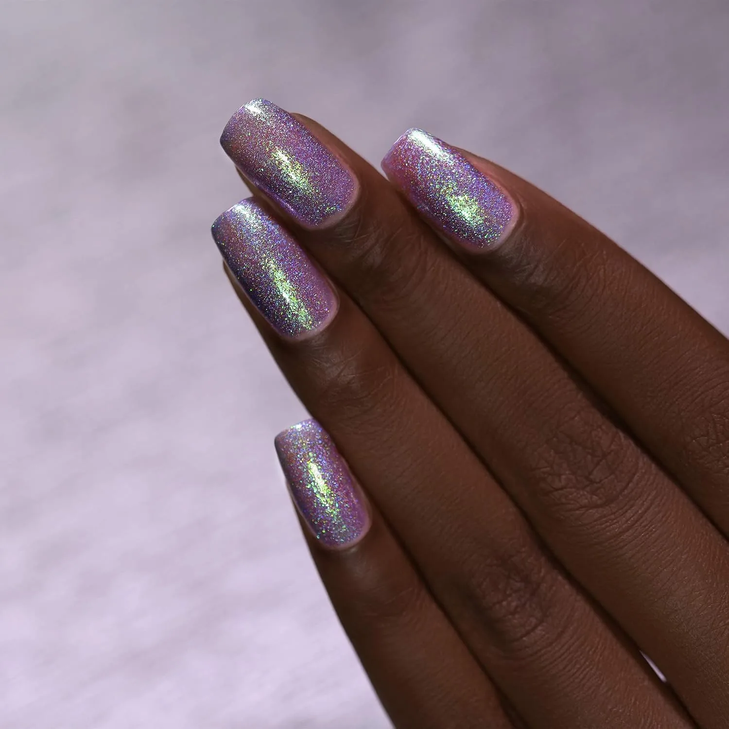 ILNP Drive-In - Iridescent Deep Purple Holographic Jelly Nail Polish