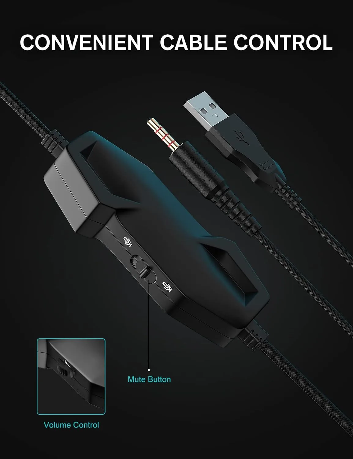 ZIUMIER Wired Gaming Headset for PC, PS5, PS4, Xbox Series X|S