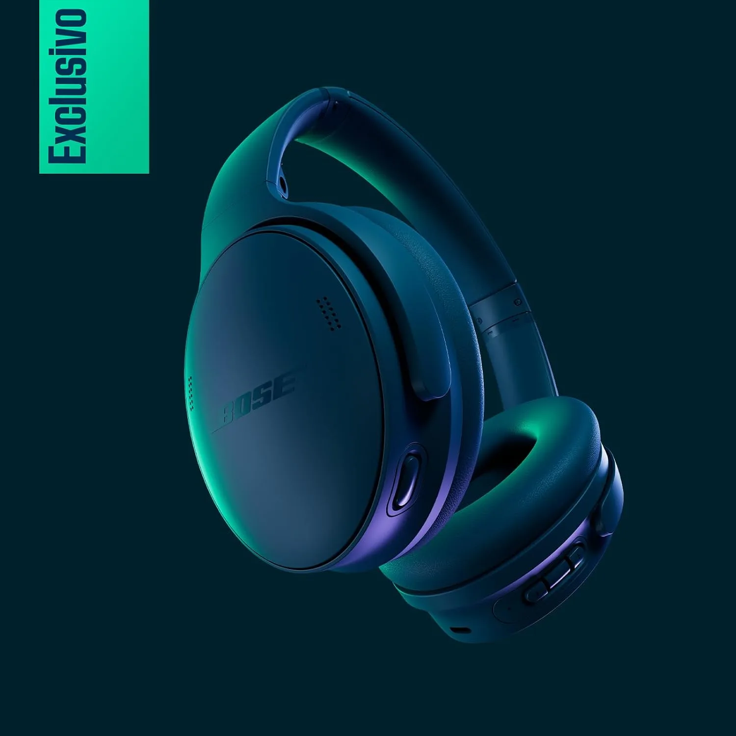 Bose QuietComfort Headphones - Wireless Bluetooth Headphones, Active Over Ear Noise Cancelling and Mic, USB-C Charging, Deep Bass, Up to 24 Hours of Playtime, Twilight Blue - Limited Edition Color