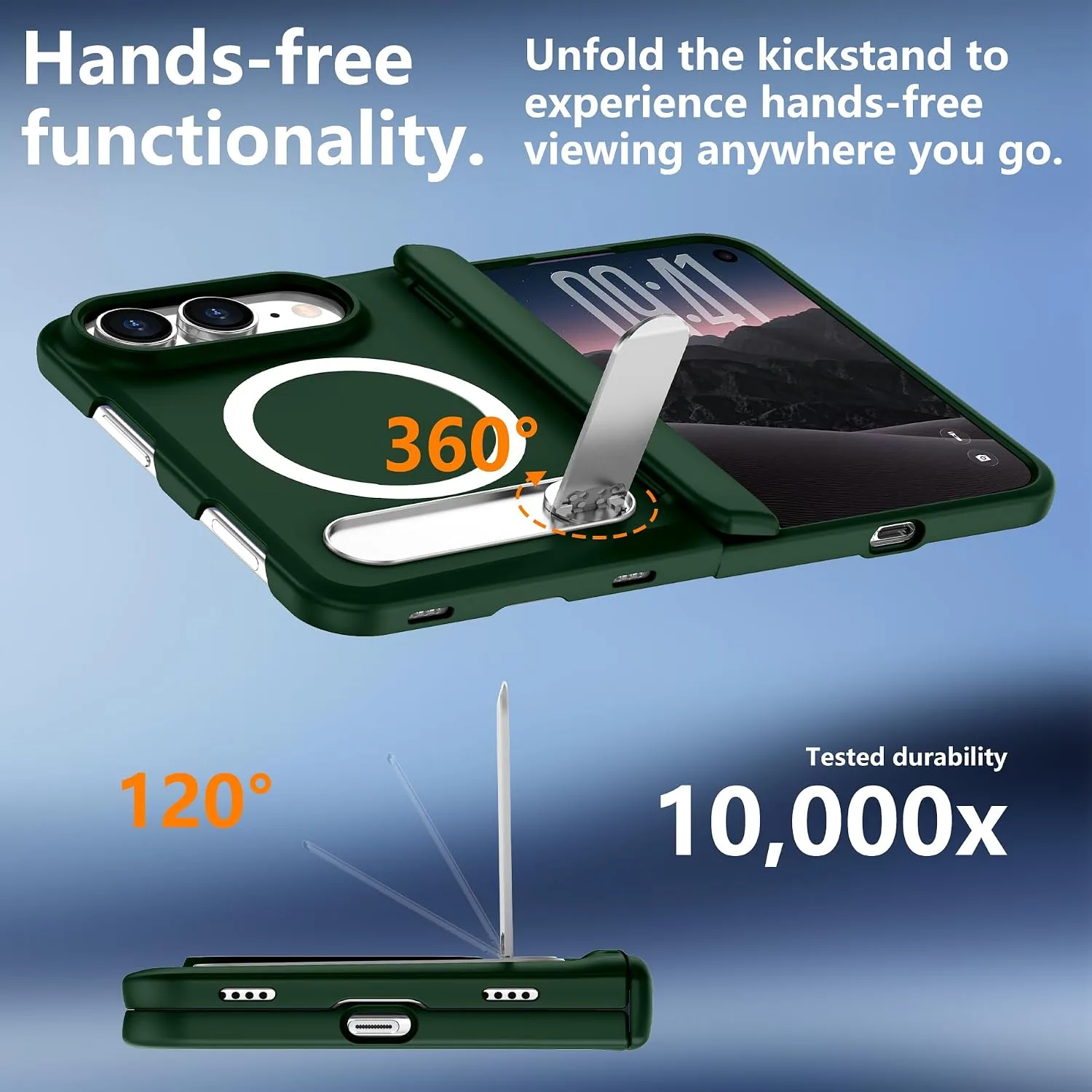 For iPhone Duo Case/iPhone Fold Case with Kickstand & Screen Protector
