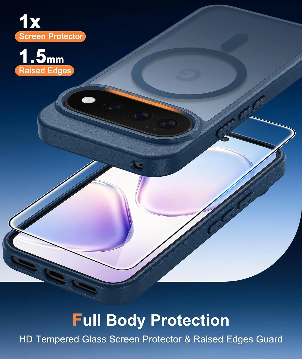 FNTCASE for Google Piexl 11 / 11 Pro Case Fit for MagSafe Blue