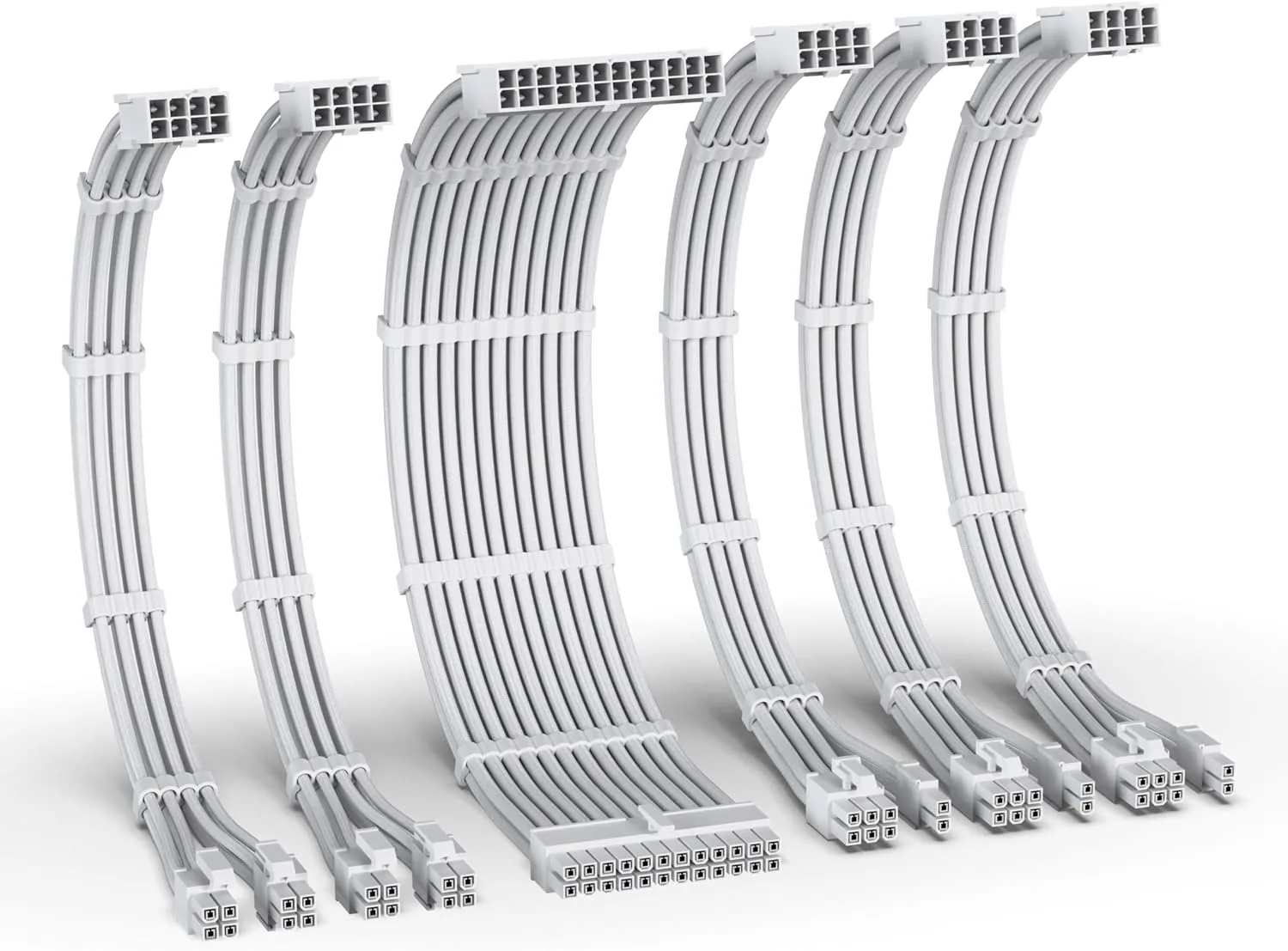 EZDIY-FAB 16AWG PSU Extension Kit, 300MM, 24-Pin/2xEPS/3xPCIe, All White