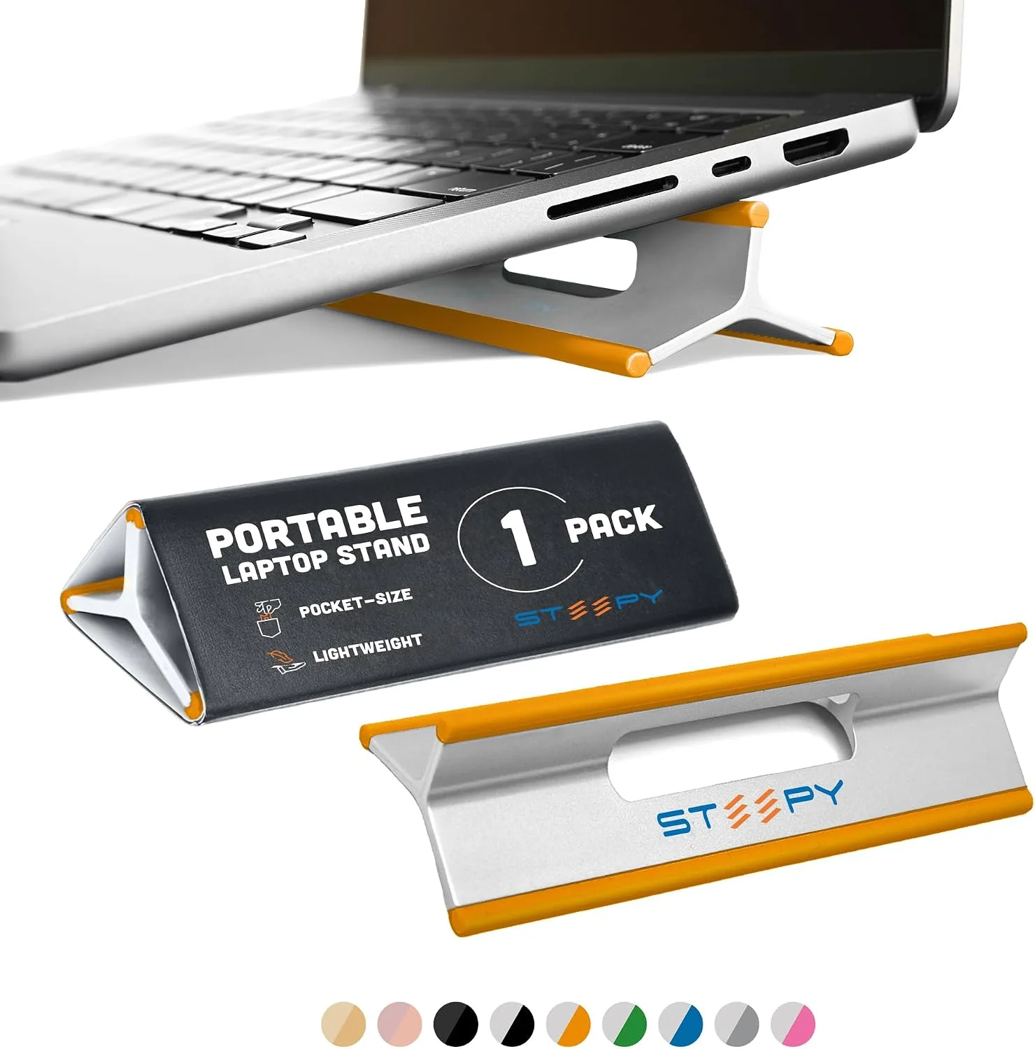 Base para laptop Steepy ajustable para dispositivos de 13 a 17 pulgadas