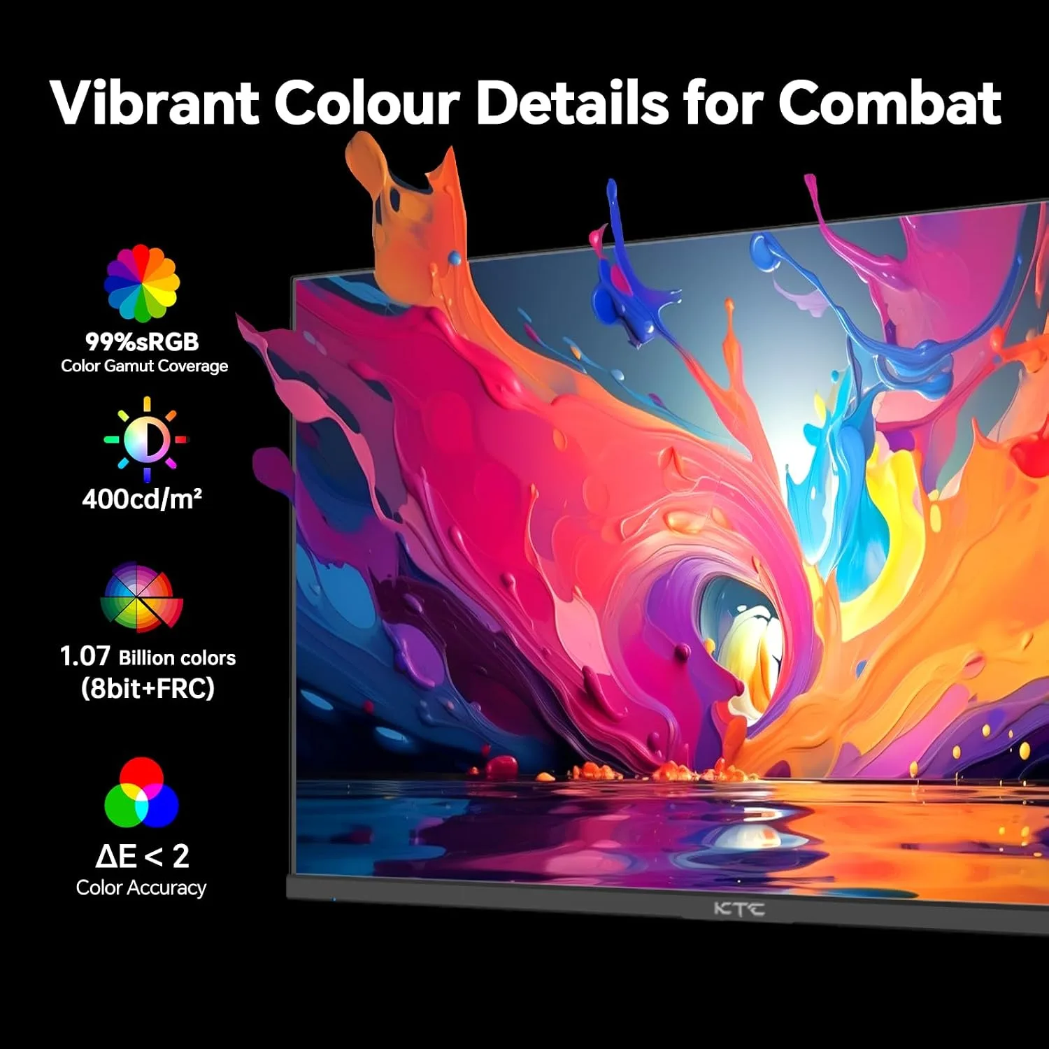 KTC 24 inch QHD 180Hz Gaming Monitor, Fast IPS 1440p, H24T7