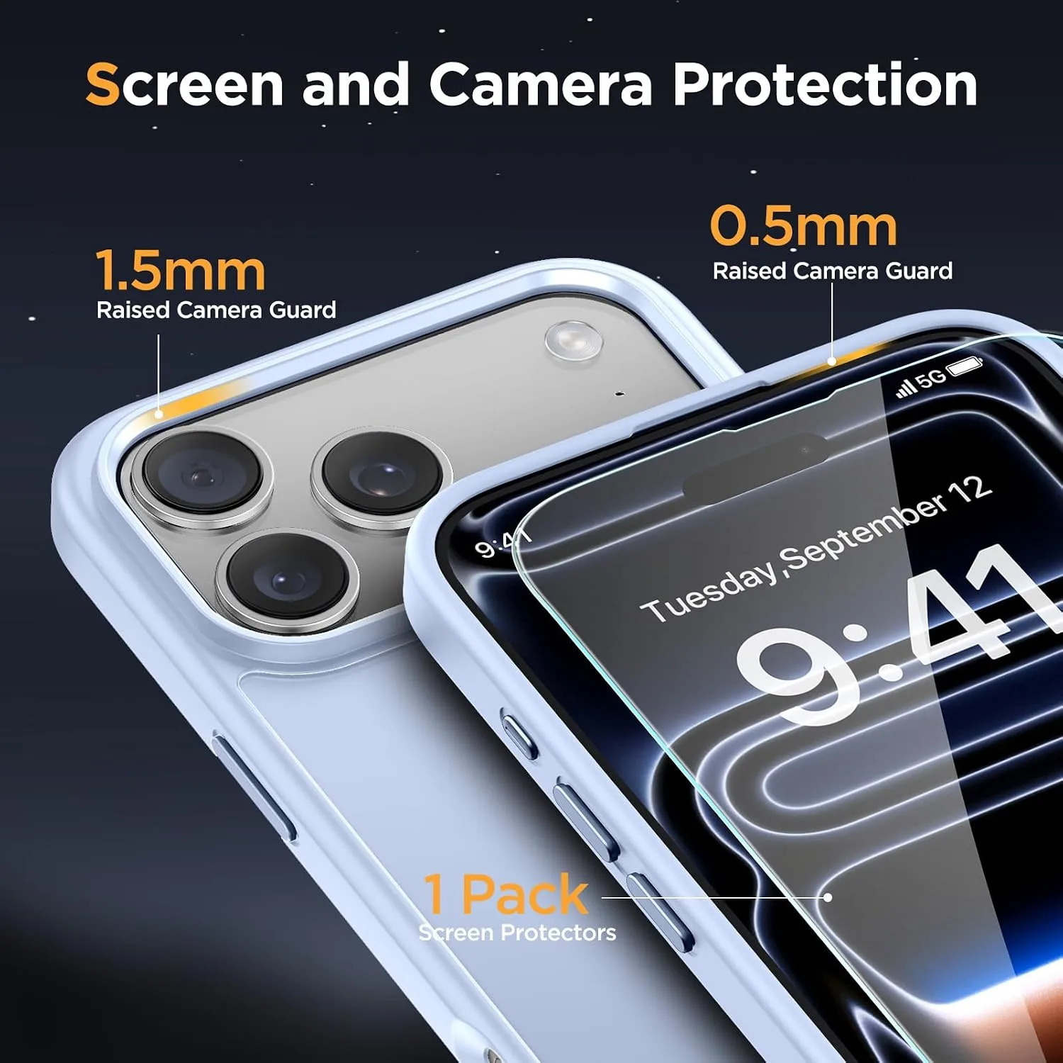 Miracase Magnetic for iPhone 17 Pro Case 6.3" with Screen Protector, [Compatible with MagSafe] Military-Grade Protection, Anti-Fingerprint, Slim Thin Phone Case for 17 Pro Cover, Clove Purple