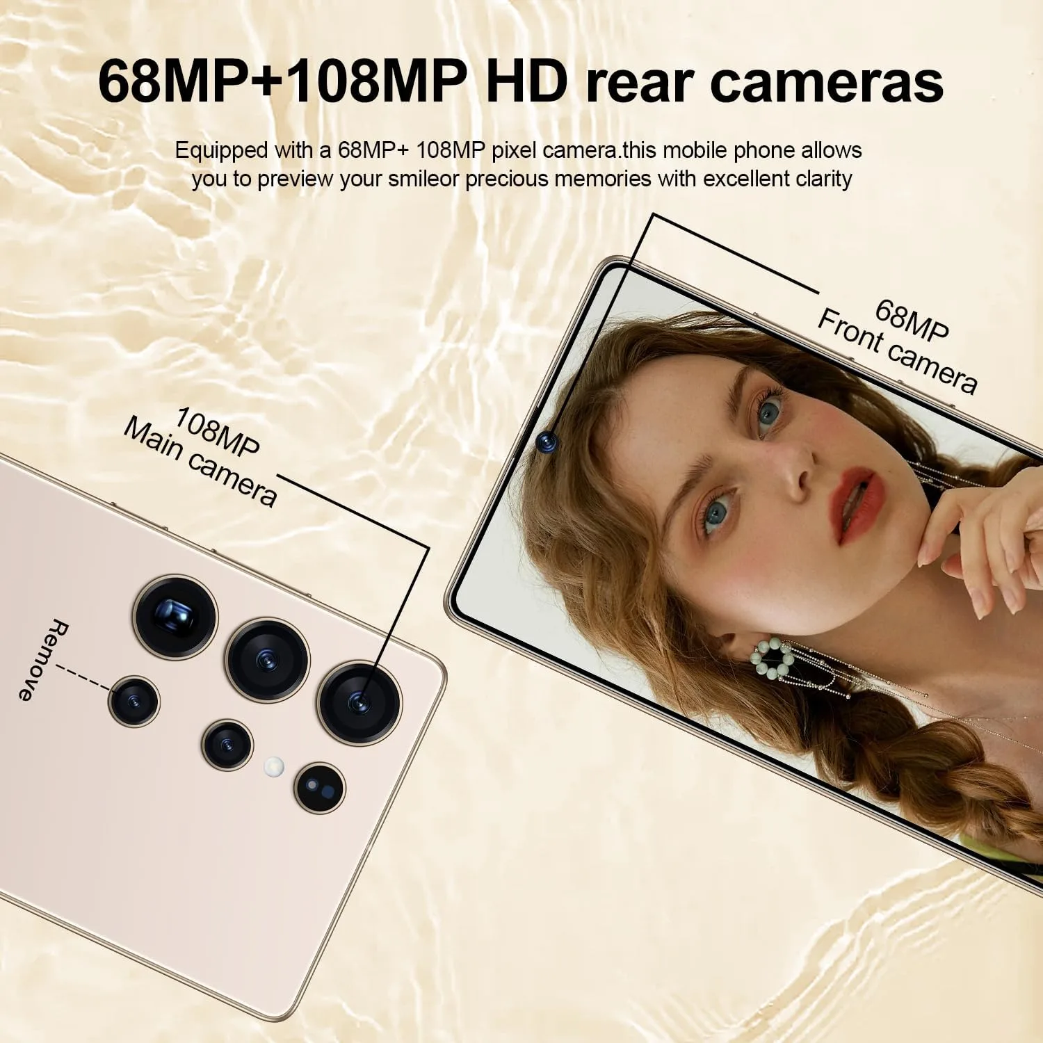OEJBK I25 Ultra: Powerhouse 16GB/512GB, 2-Day 7000mAh Battery, Huge 6.99" Android 14 Phone w/Built-in Stylus - Your All-in-One Device The Superior Choice (Desert Titanium)