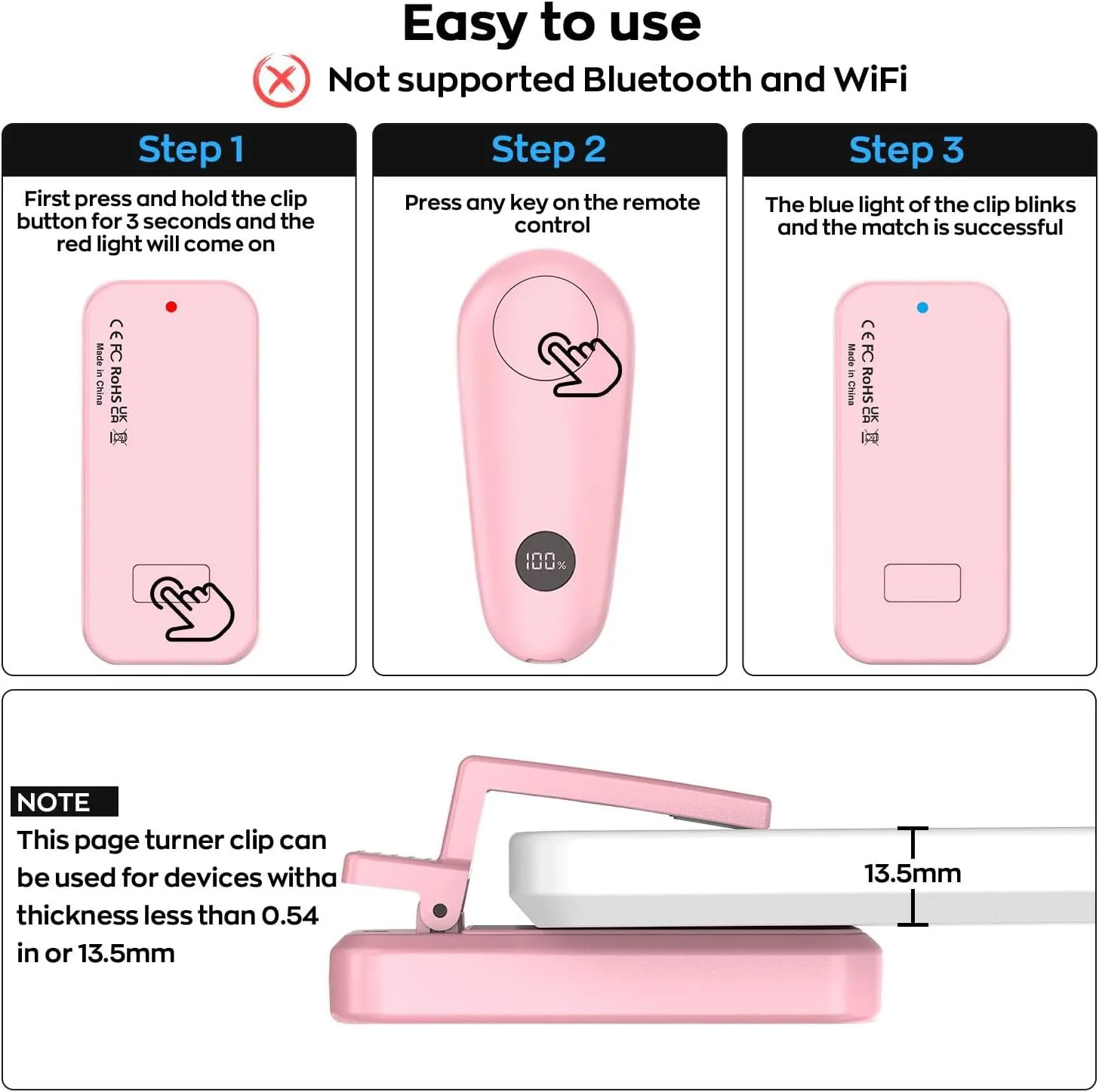 Remote Page Turner for Kindle Paperwhite Scribe Accessories