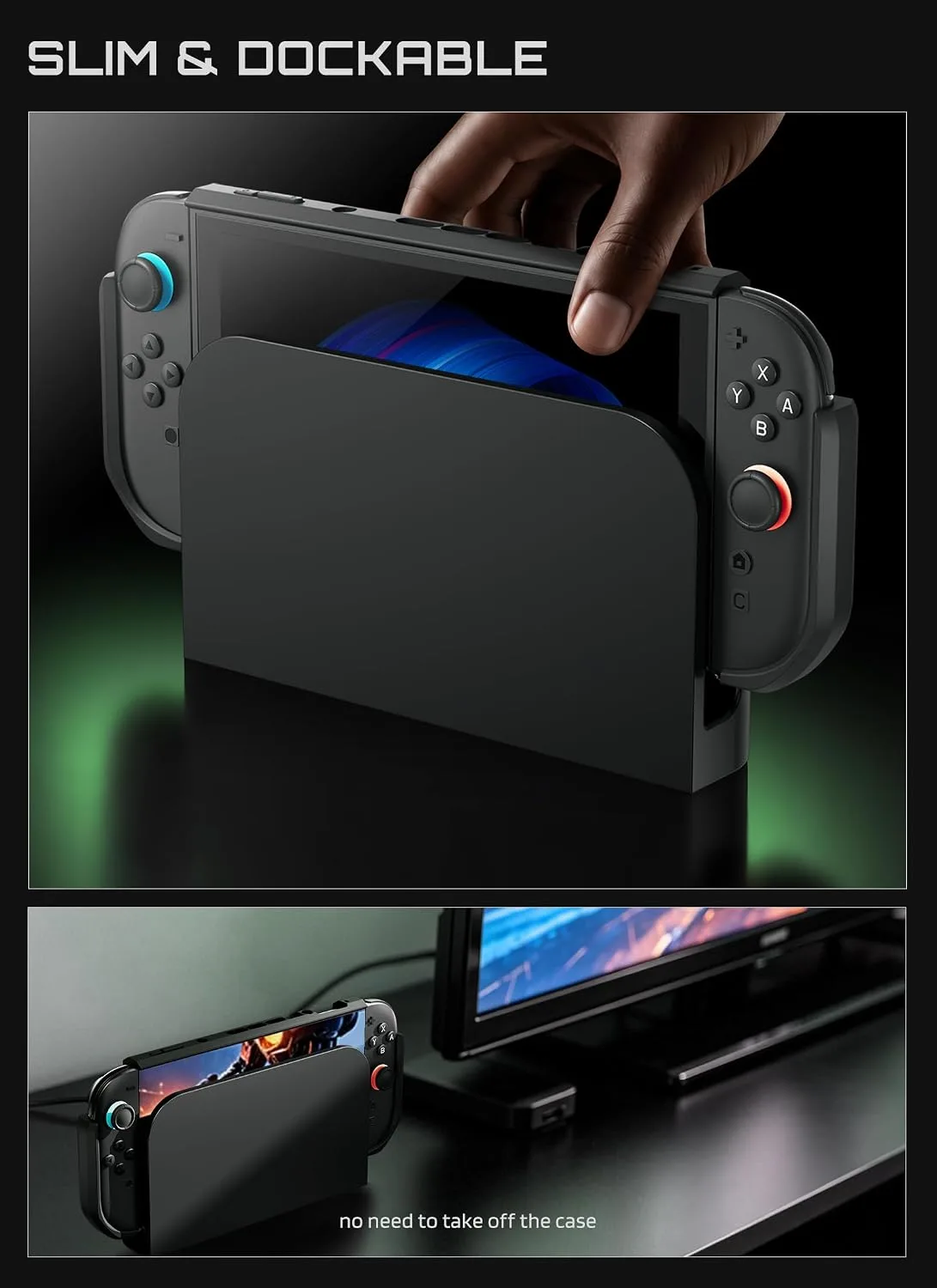 SUPCASE for Nintendo Switch 2 Case 2025, Joy Con Remove Friendly, Black