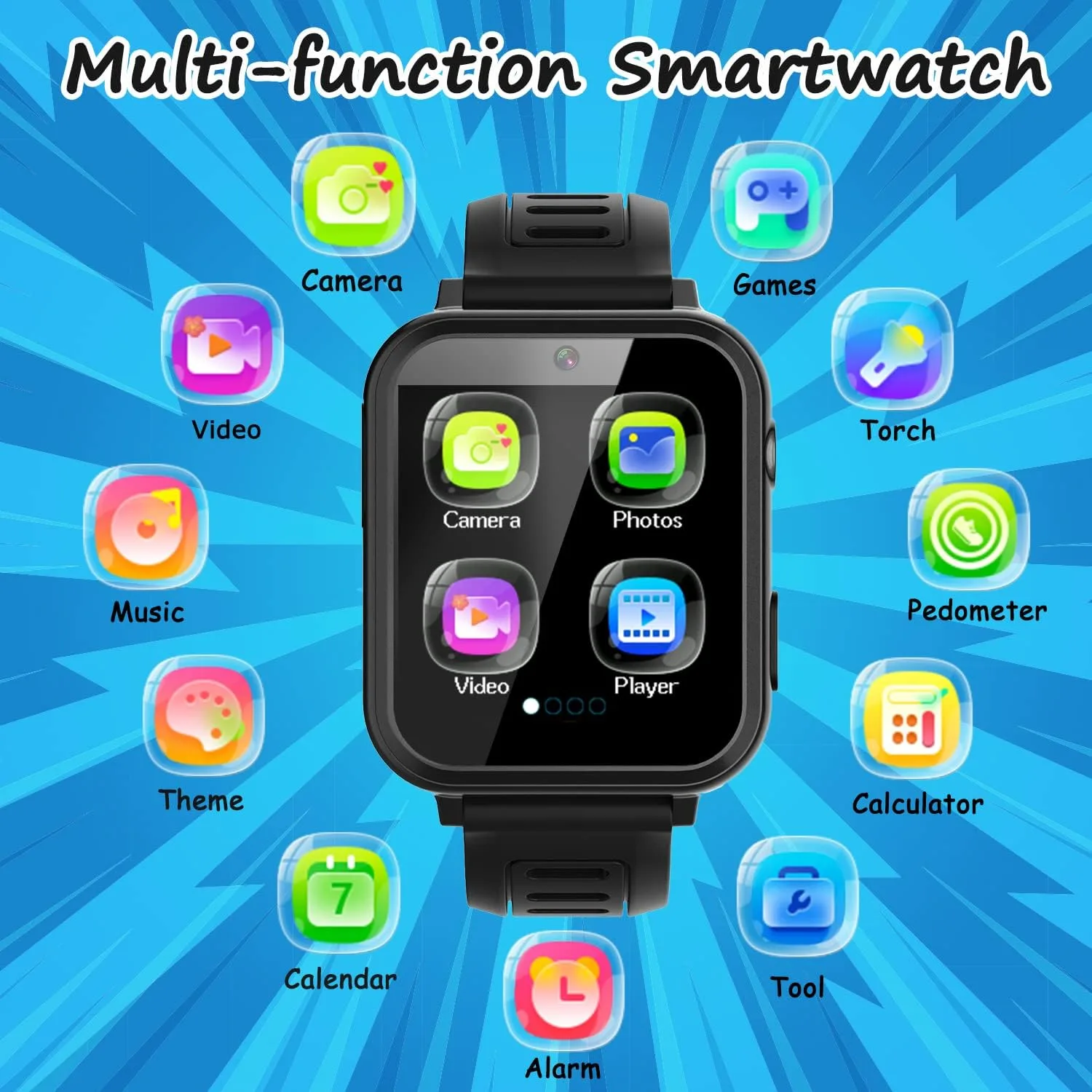 Kids Smart Watch Boys, Kids Smart Game Watch with 39 Games HD Touch Screen