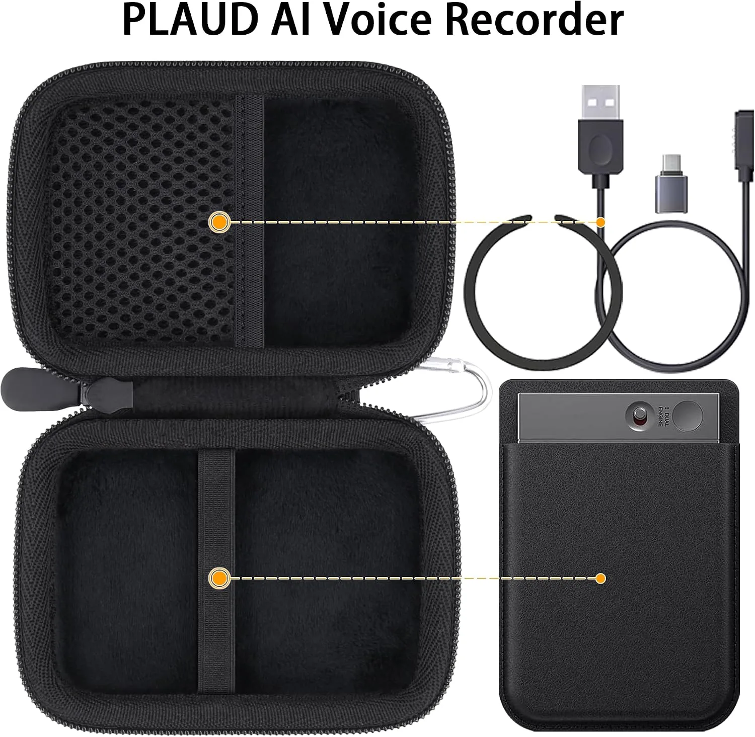 Hard Travel Case for PLAUD Note/Note Pro AI Voice Recorder