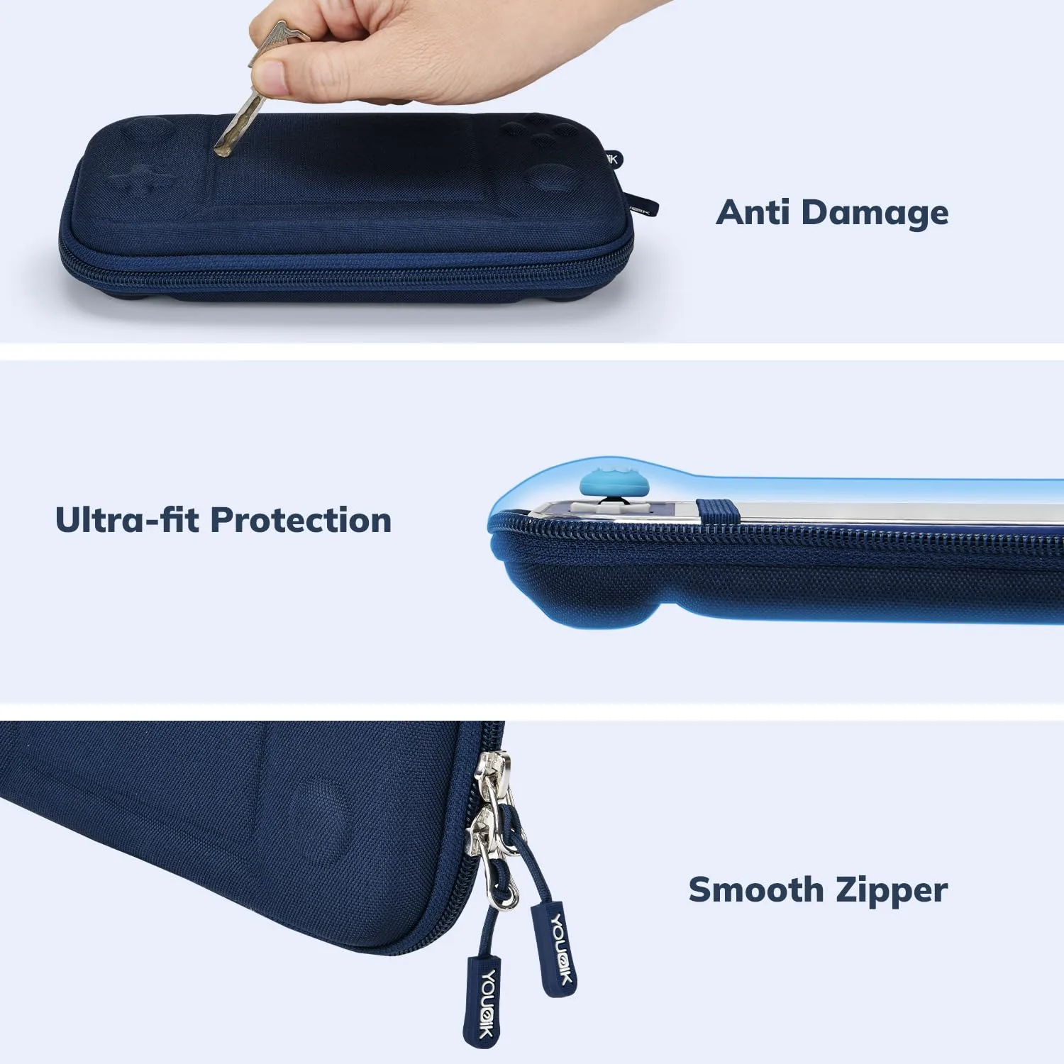 Younik Switch Lite Case, 14 in 1 Accessories Kit for NS Switch Lite (2019)