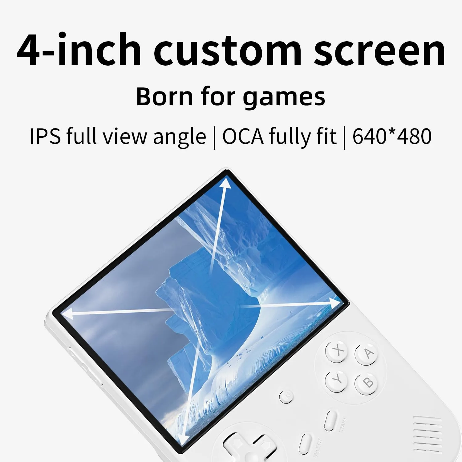 RG40XX V Handheld Game Console, RG40XXV Retro Gaming Console with 4.0'' IPS Screen Linux 16GB No Preloaded Games Multi-Emulator Portable Video Game Support 5G WiFi Bluetooth HDMI Streaming, White