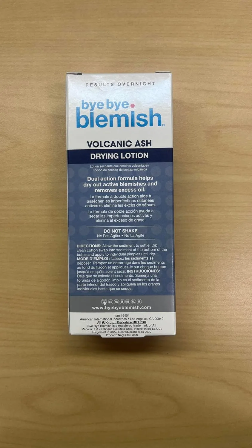 Bye Bye Blemish Volcanic Ash Drying Lotion, Acne Spot Treatment 1oz