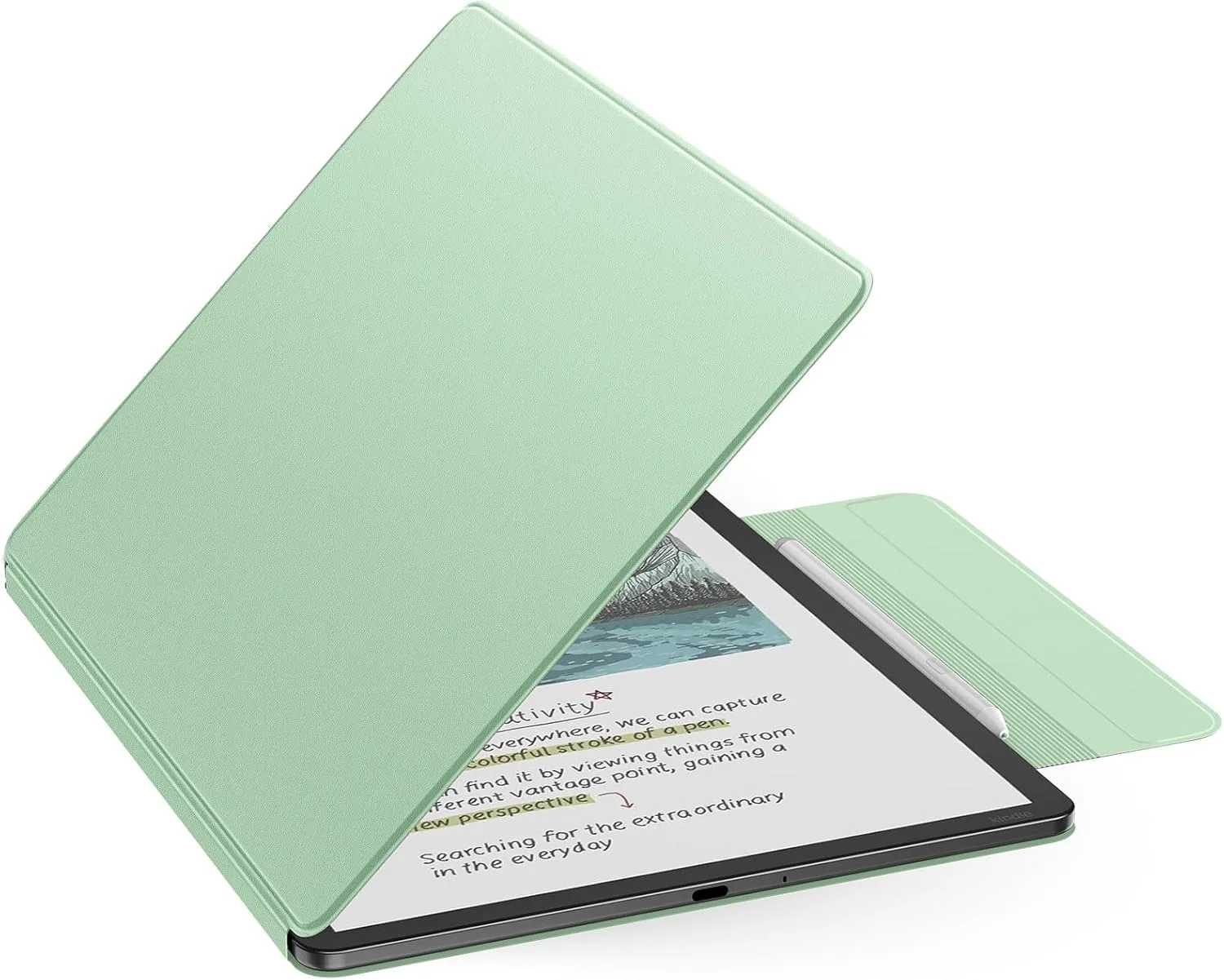 MoKo Magnetic Case for 11" Kindle Scribe 3rd & Colorsoft 1st, Green