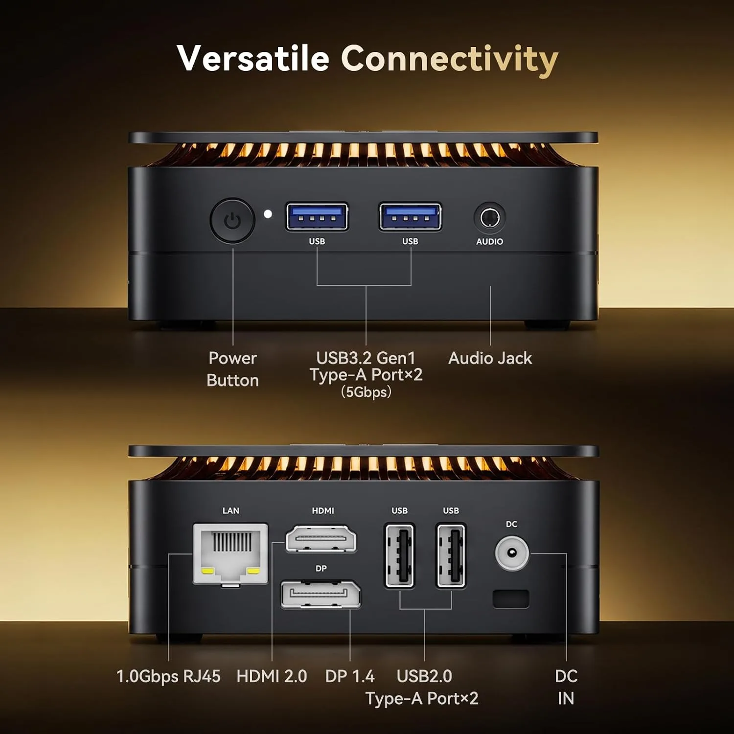 KAMRUI Essenx E1 Business Mini PC, AMD Ryzen 3500U Processor