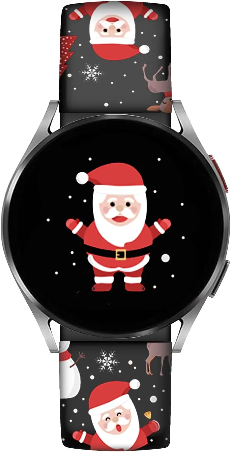 Christmas Halloween Bands Compatible with Samsung Galaxy Watch 7 Band 6 5 4 Active 2 FE 40mm 44mm/Watch 6/4 Classic/5 Pro/3, 20mm Holiday Replacement Strap Band for Samsung Watch Bands Women