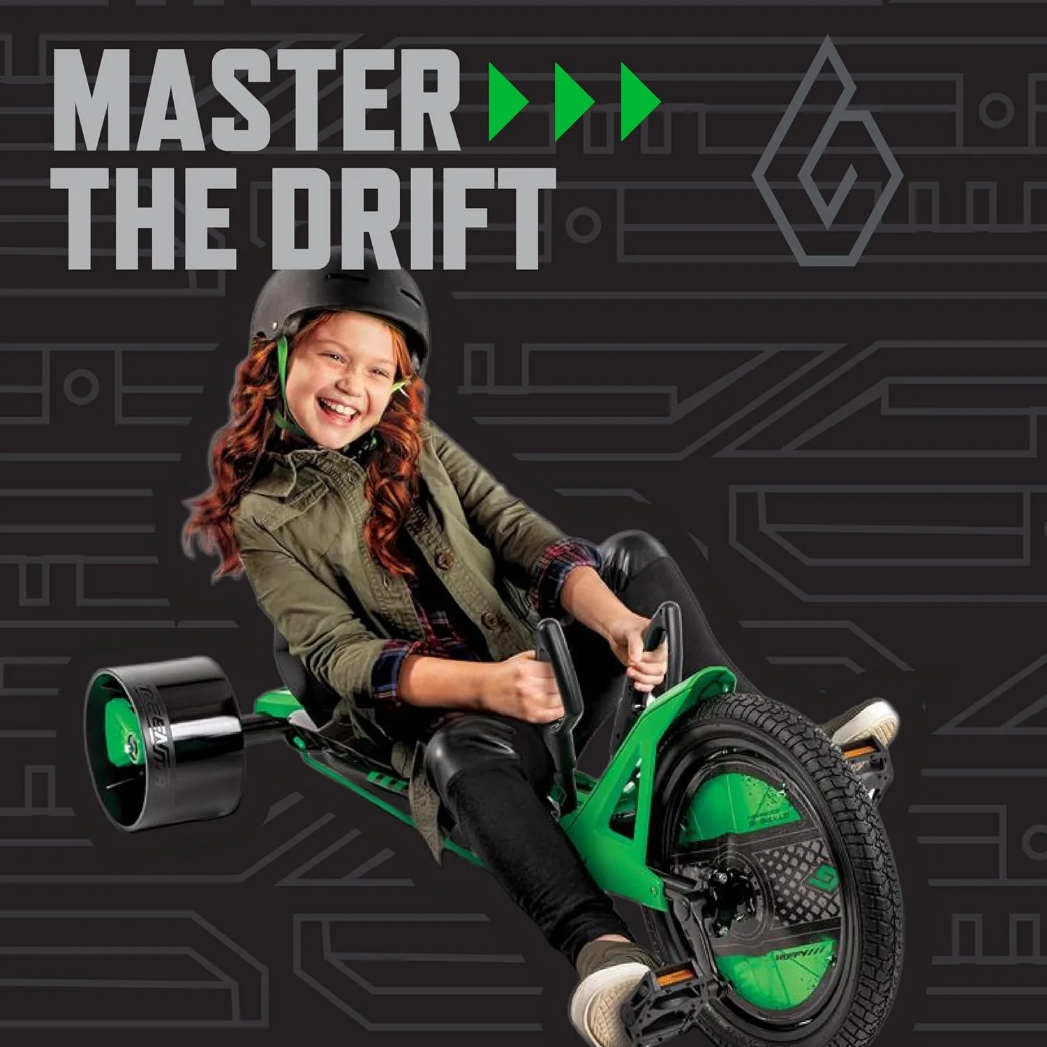 Huffy Green Machine 16 Inch Drift Trike, Ages 5-8