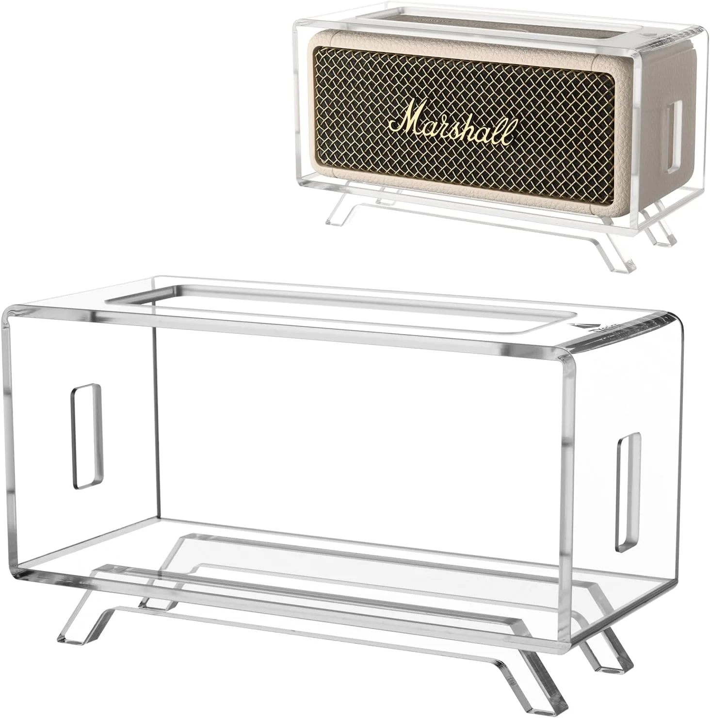 Acrylic Desktop Stand Holder Compatible with Marshall Emberton/Emberton II/Emberton III Portable Speaker, Table Holder Display Shelf Speaker Desktop Stand Shelf (Transparent)