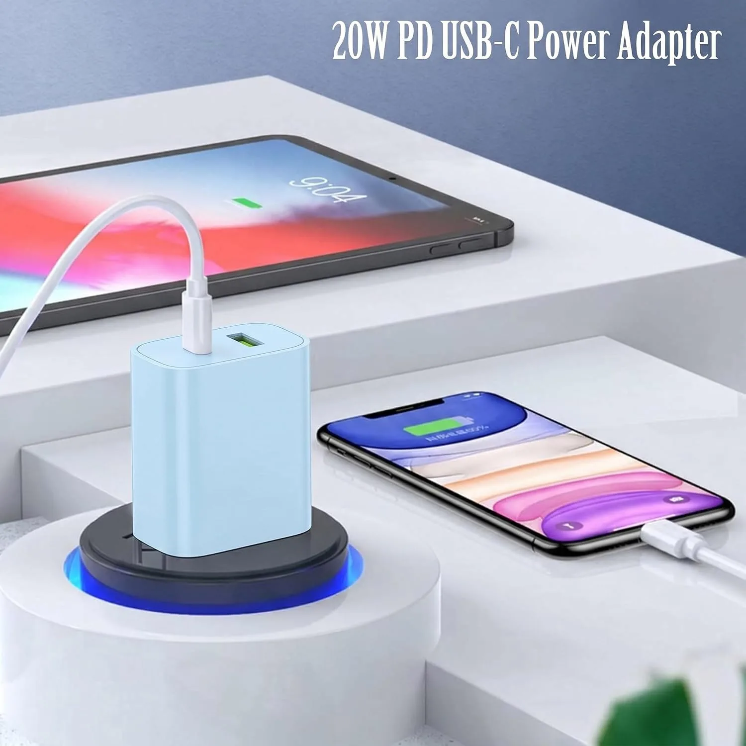 2 Pack USB C Charger Block, Dual Port Type C Wall Charger Fast Charging