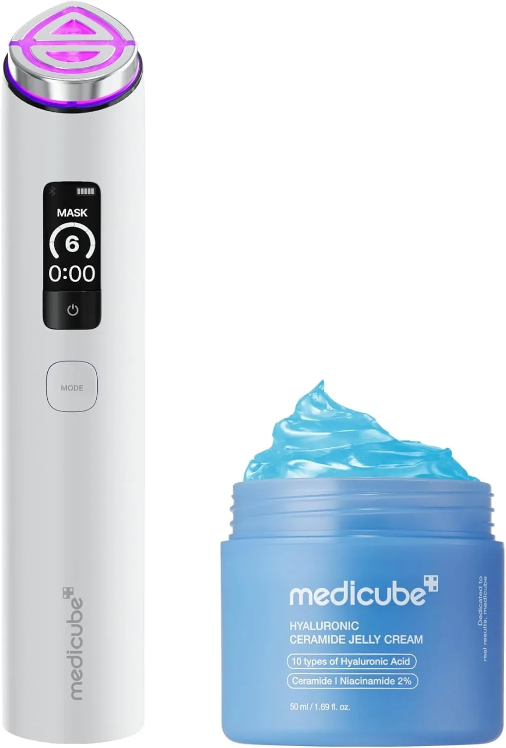 medicube Firming Device Set: Booster Pro X2 White & Hyaluronic Jelly Cream