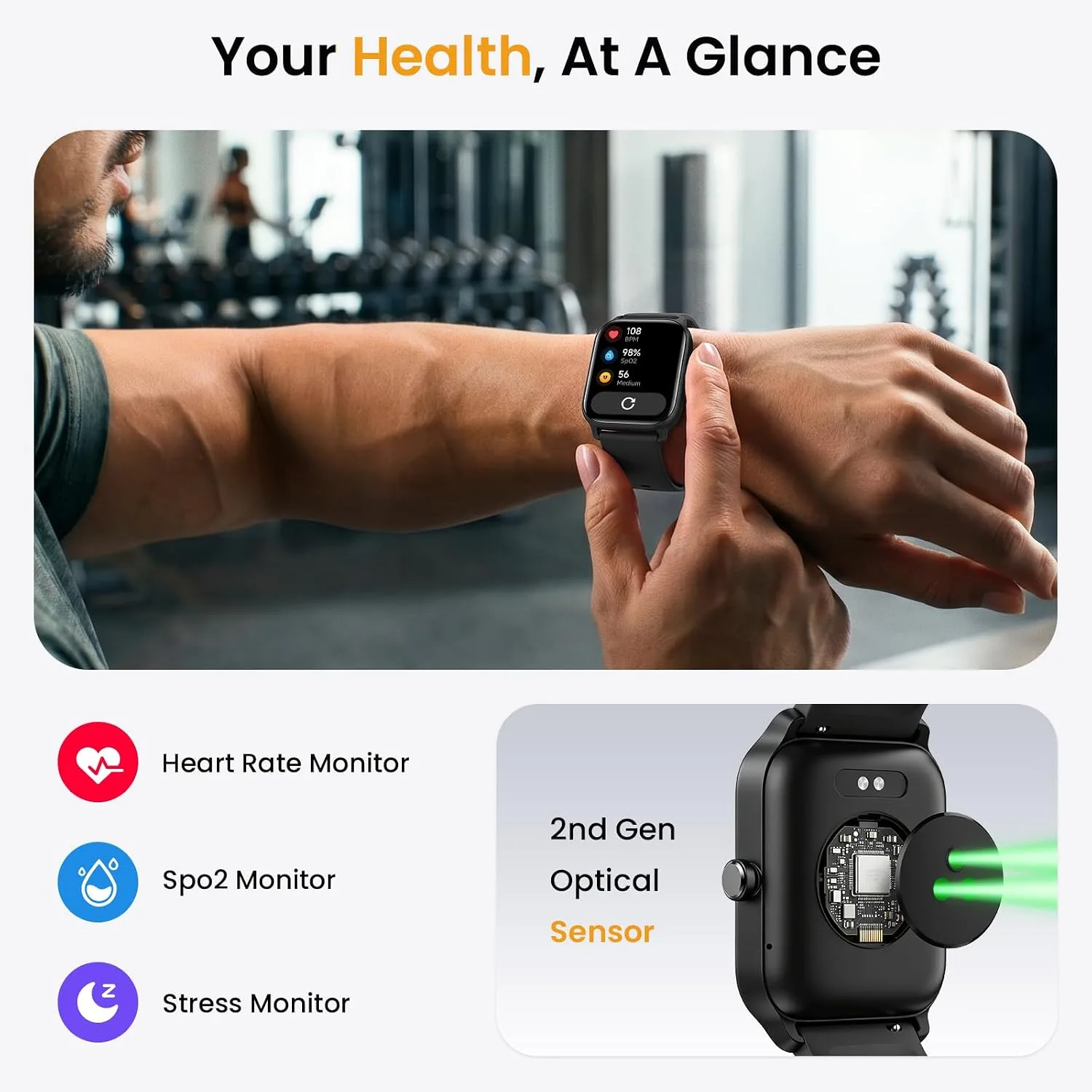 Fitpolo Smart Watches for Men Android & iPhone, Alexa Built-in [1.8" HD Screen] IP68 Waterproof Fitness Watch with Bluetooth Call (Answer/Make), Heart Rate/Sleep/SpO2 Monitor, 105+ Sports Tracker